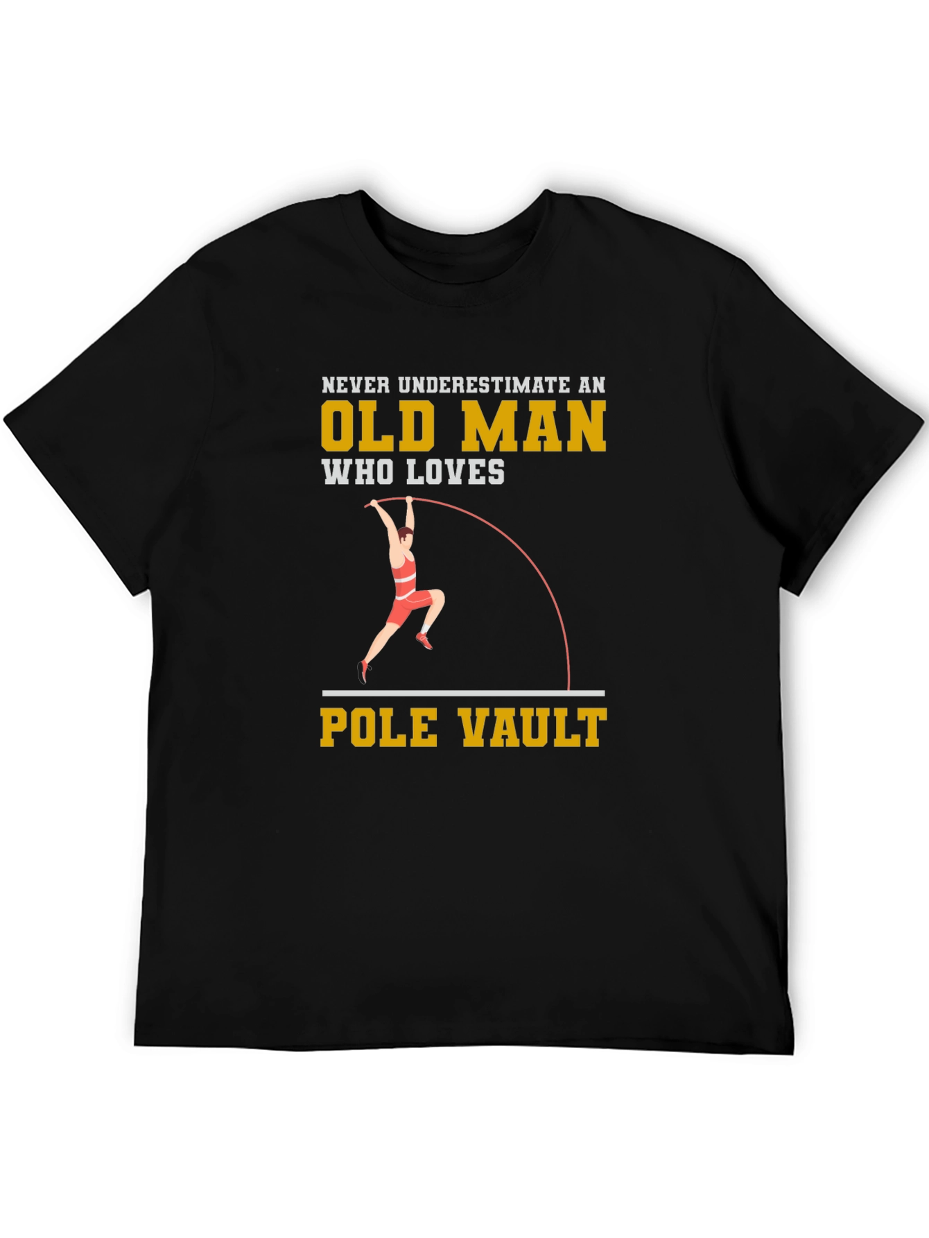 Camiseta Negra Old Man Pole Vault