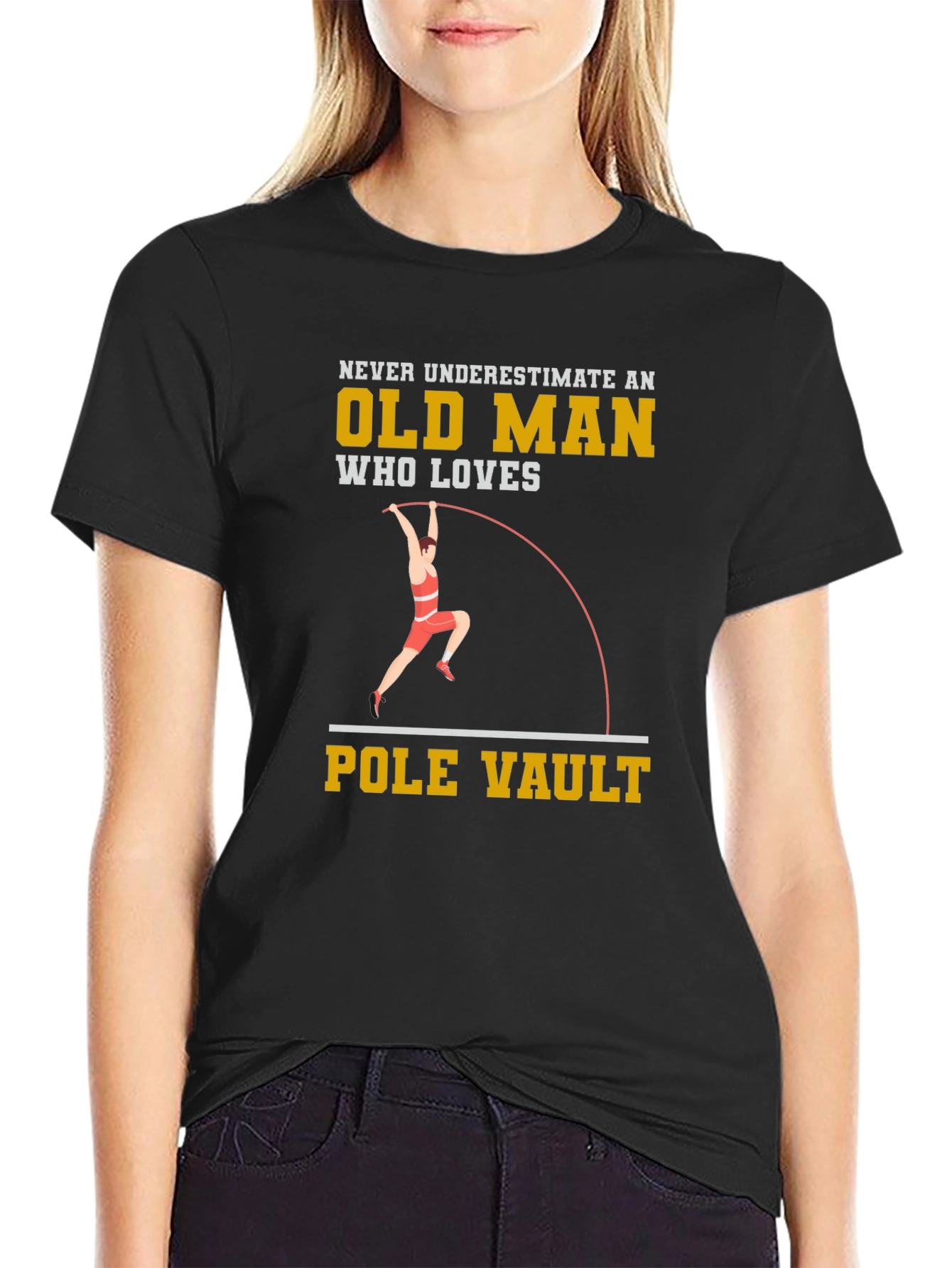 Camiseta Negra Old Man Pole Vault