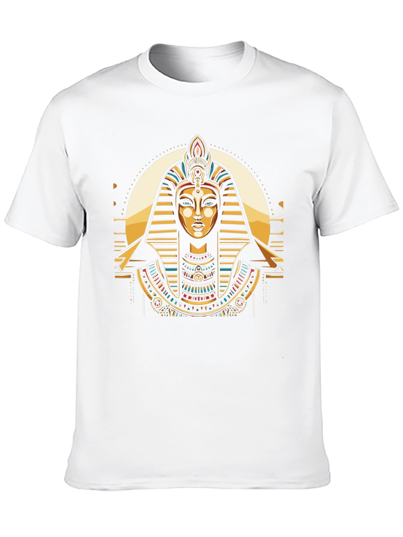 Camiseta Negra con Diseño Egipcio