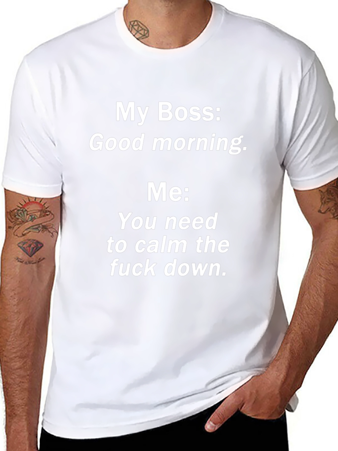 Camiseta Hombre: My Boss Good Morning - Relax