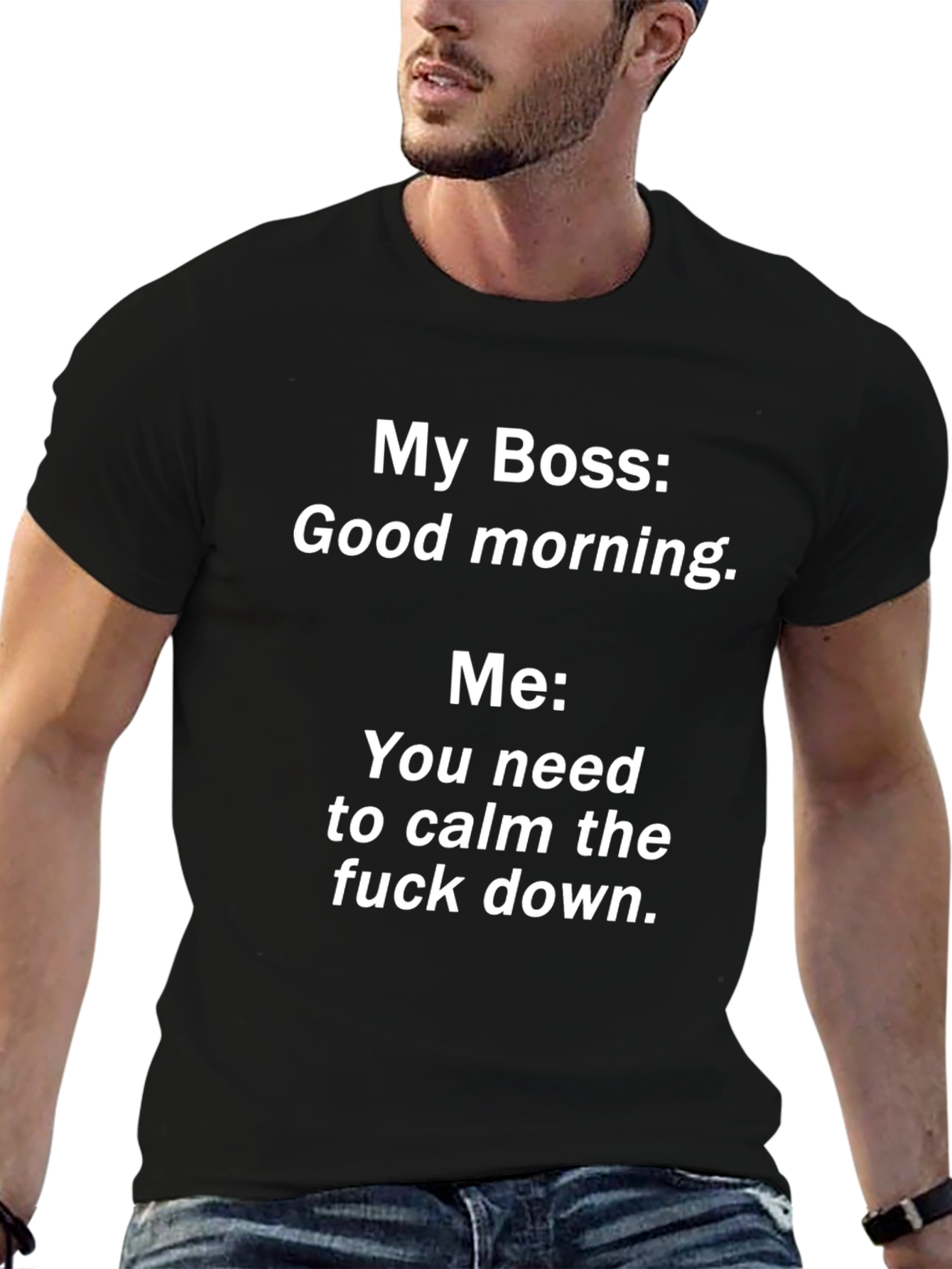 Camiseta Hombre: My Boss Good Morning - Relax