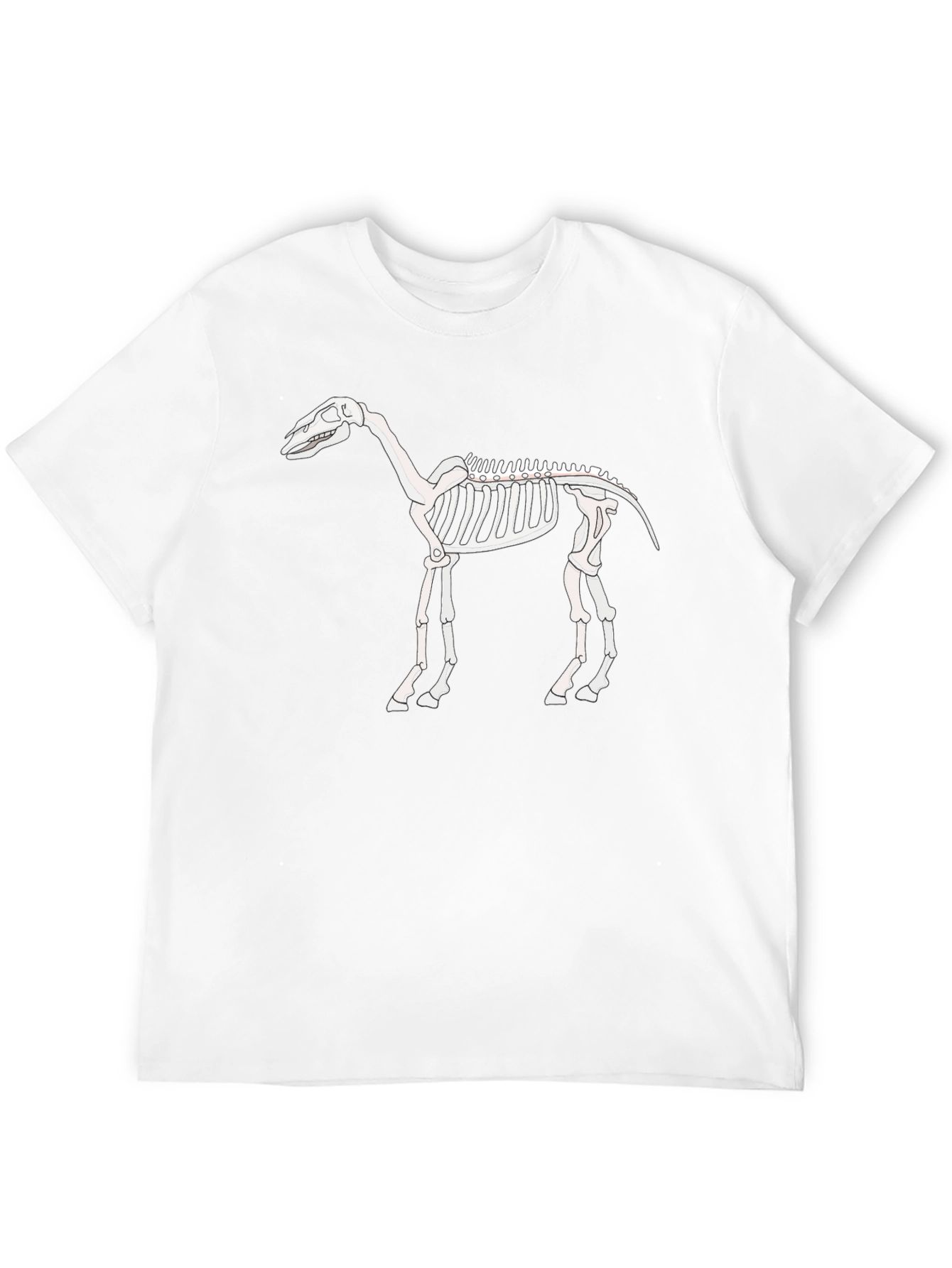 Camiseta Negra con Esqueleto de Caballo