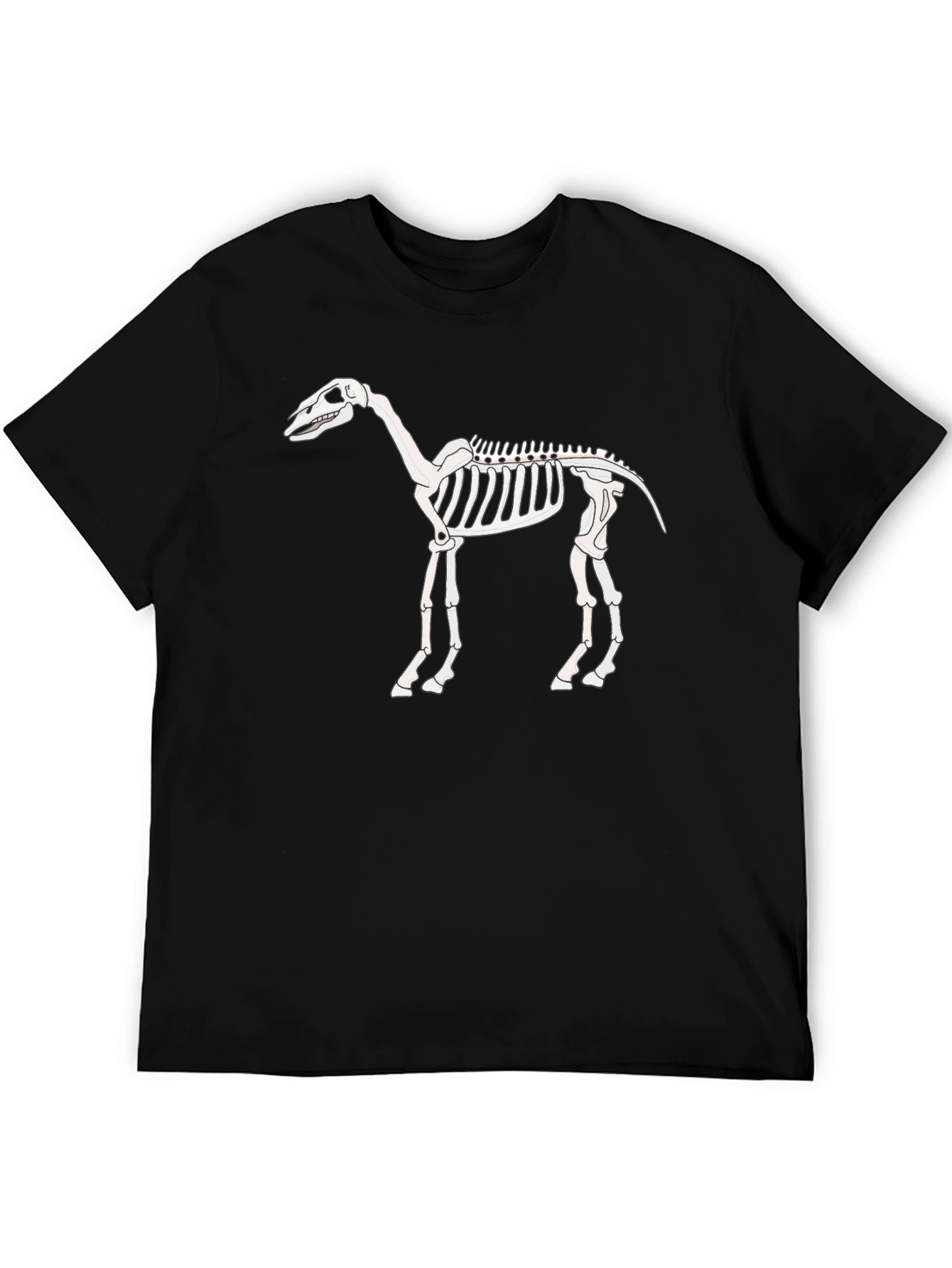 Camiseta Negra con Esqueleto de Caballo