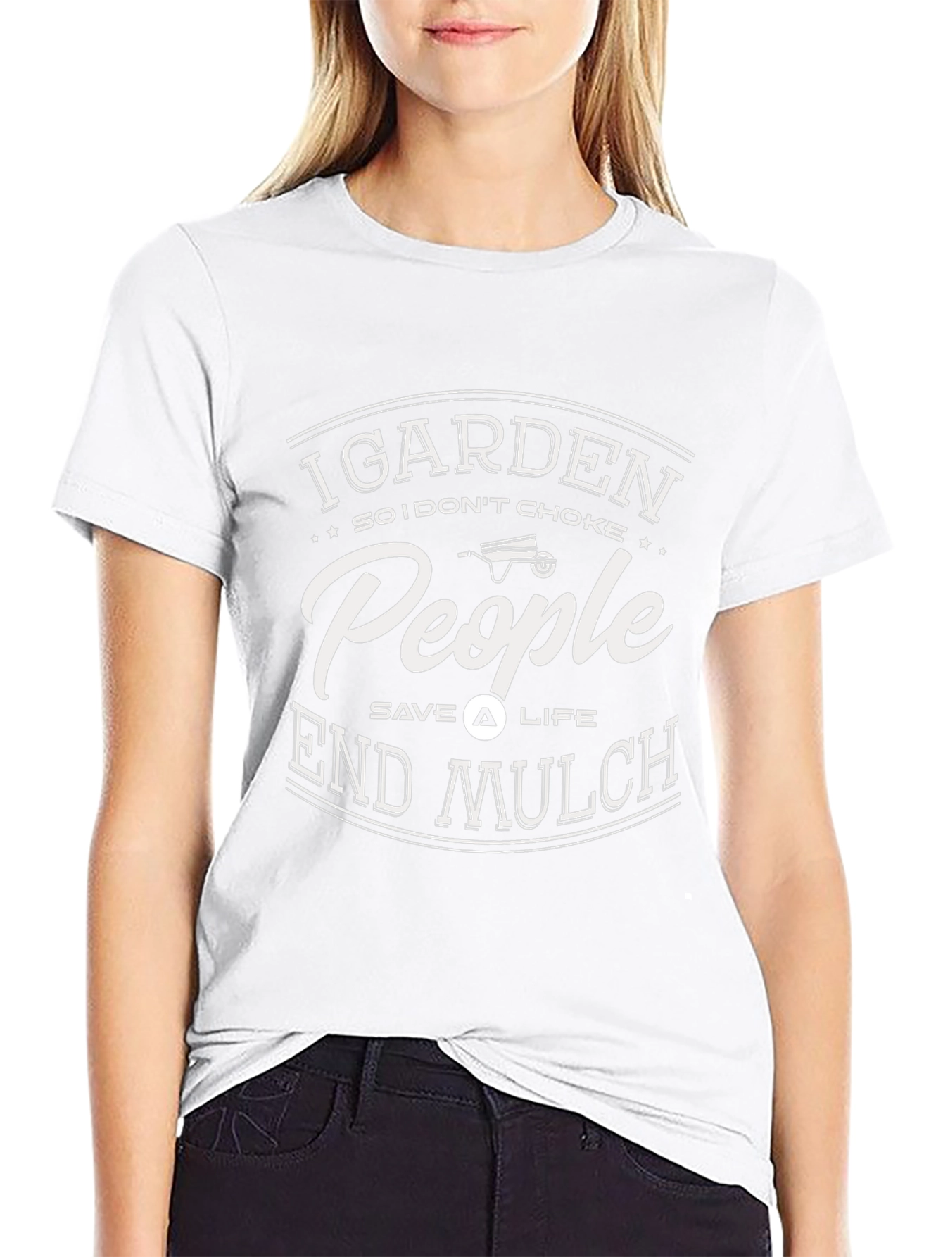 Camiseta Negra con Diseño de Jardinería