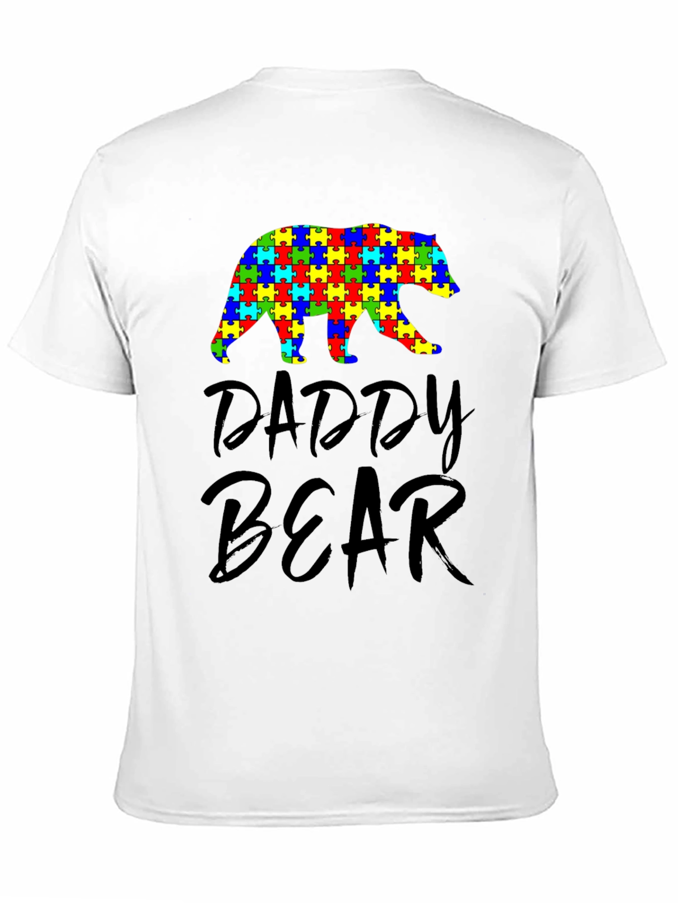 Camiseta Negra Daddy Bear Autismo
