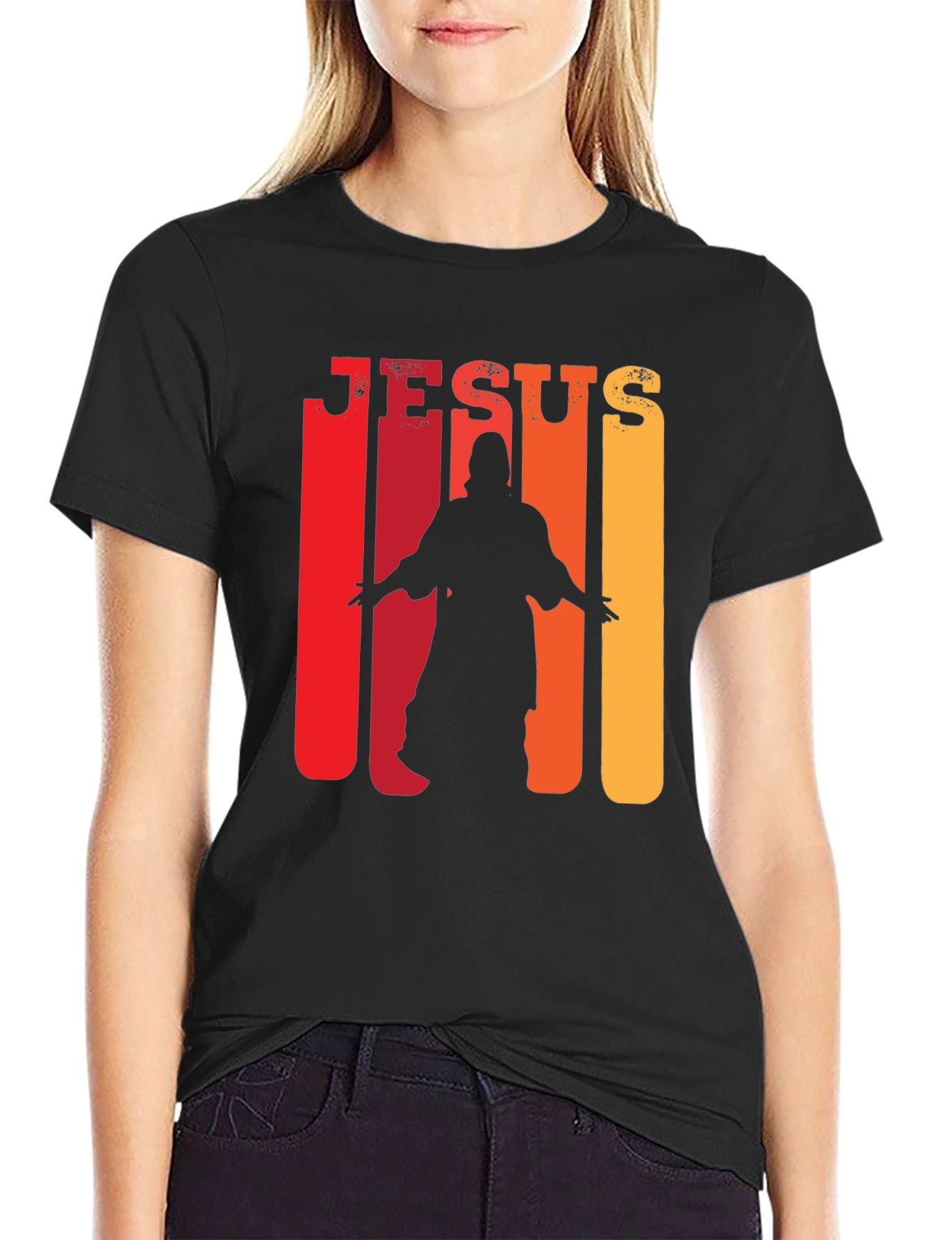 Camiseta Jesús Retro Hombre Algodón Suave Diseño Único