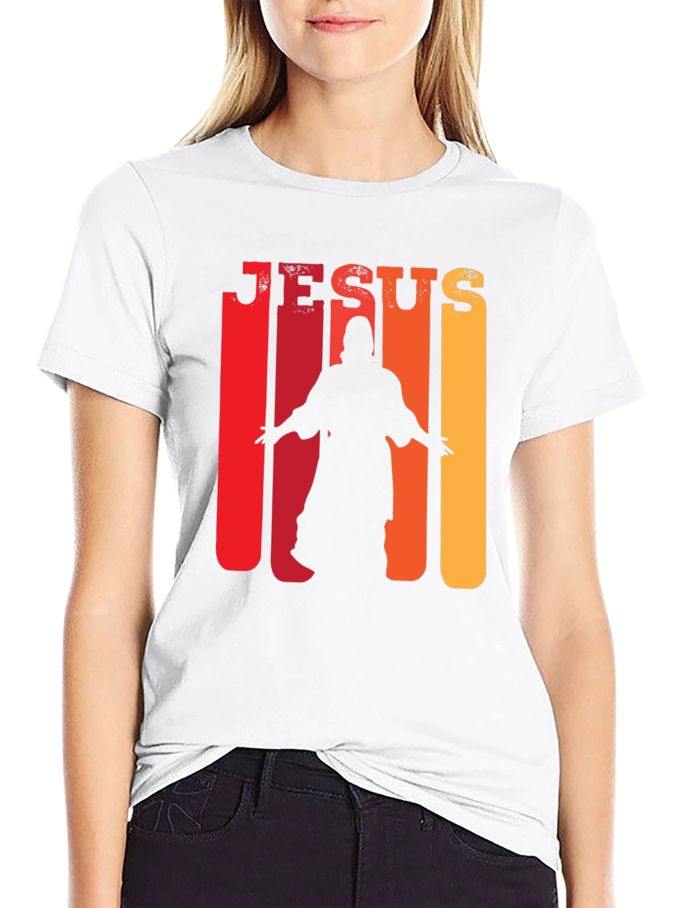 Camiseta Jesús Retro Hombre Algodón Suave Diseño Único