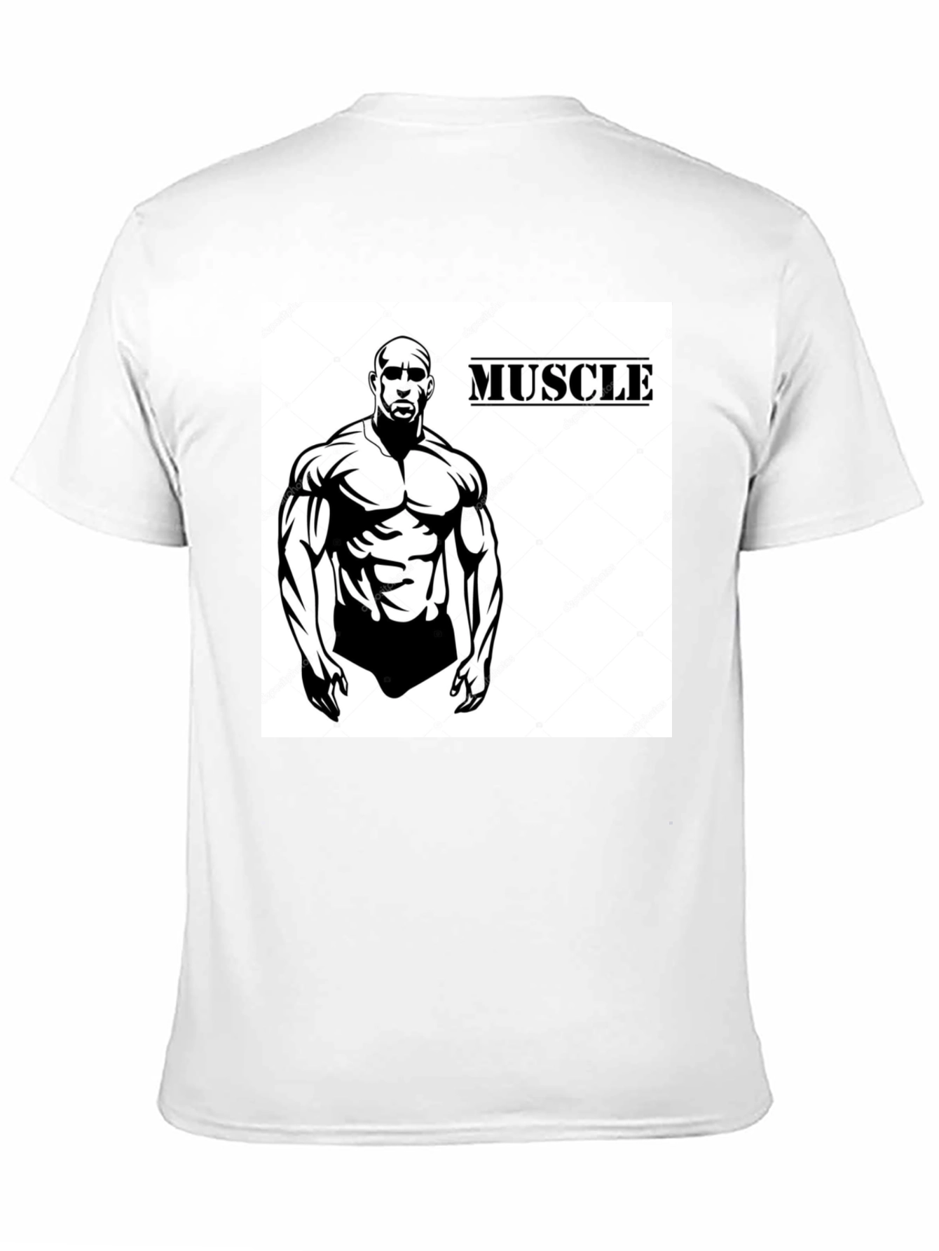 Camiseta Negra Hombre Diseño Musculoso