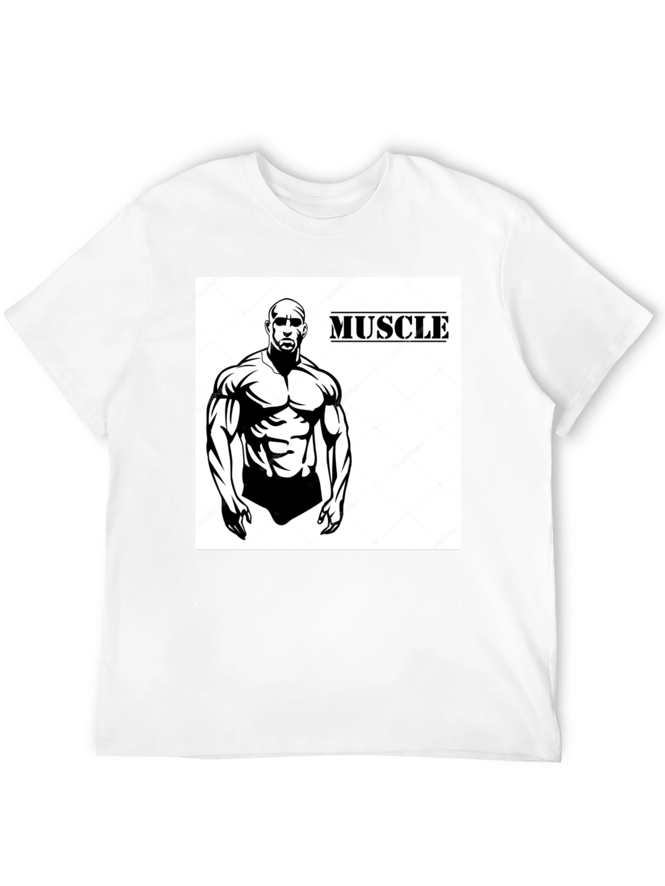 Camiseta Negra Hombre Diseño Musculoso