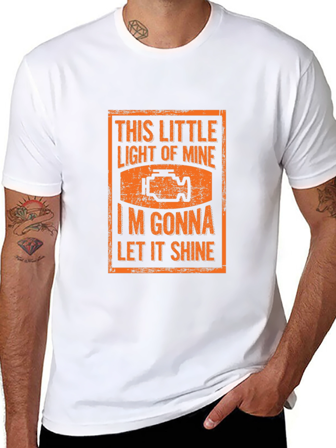 Camiseta Negra Check Engine Divertida