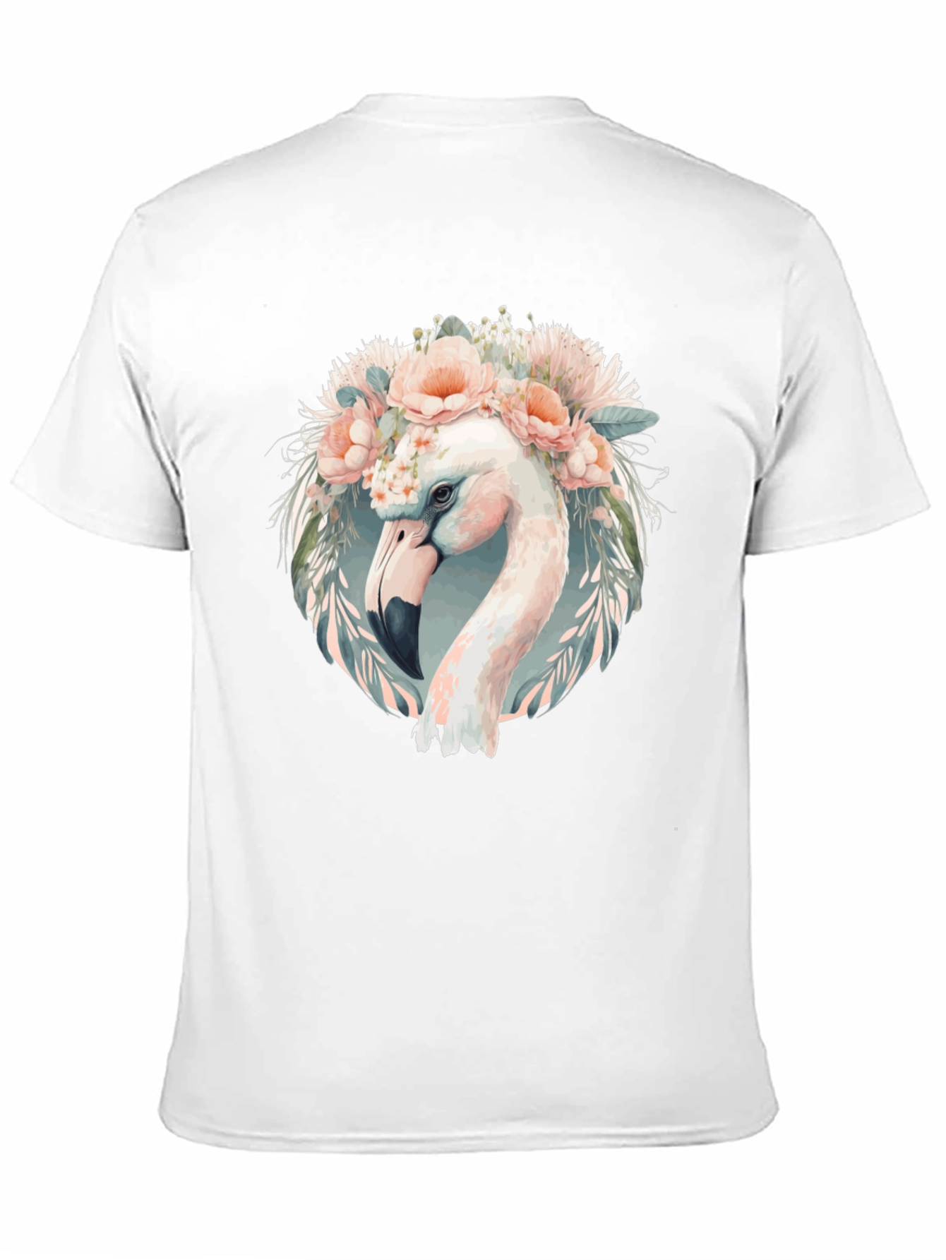 Camiseta Negra con Diseño de Flamenco Floral