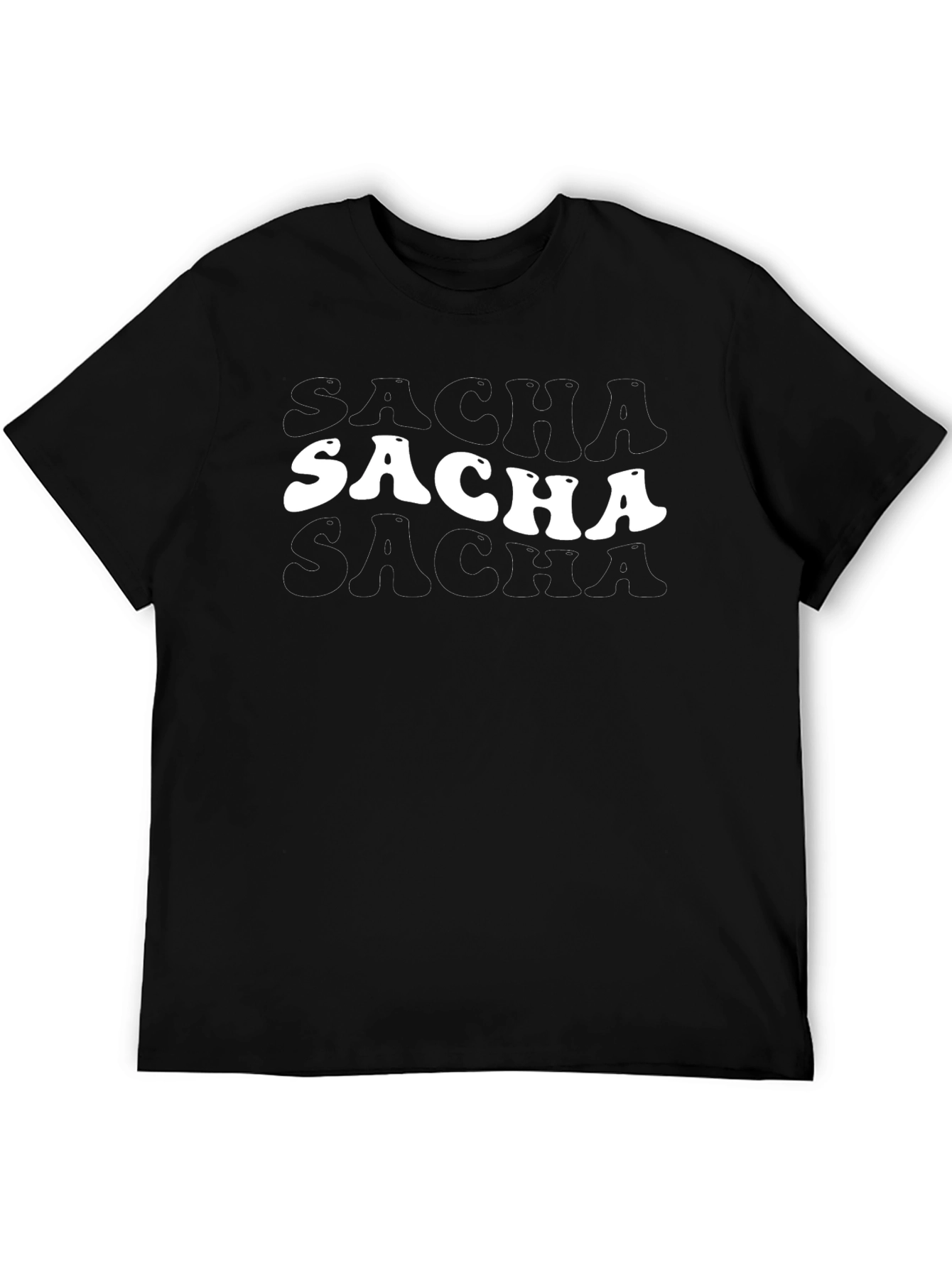 Camiseta Negra Sacha Estilo Retro