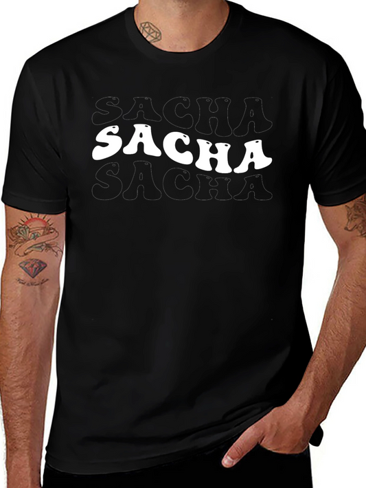 Camiseta Negra Sacha Estilo Retro