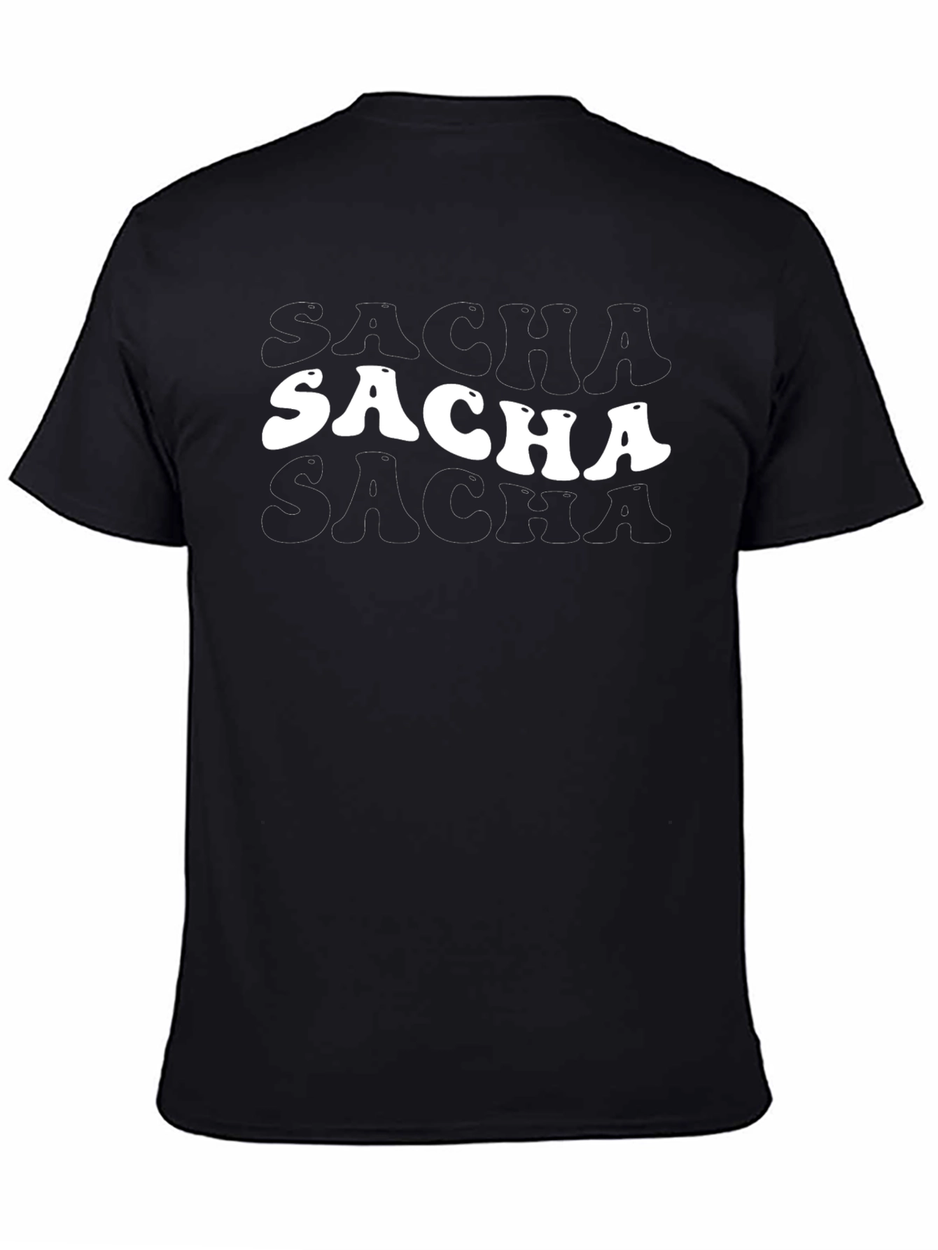 Camiseta Negra Sacha Estilo Retro