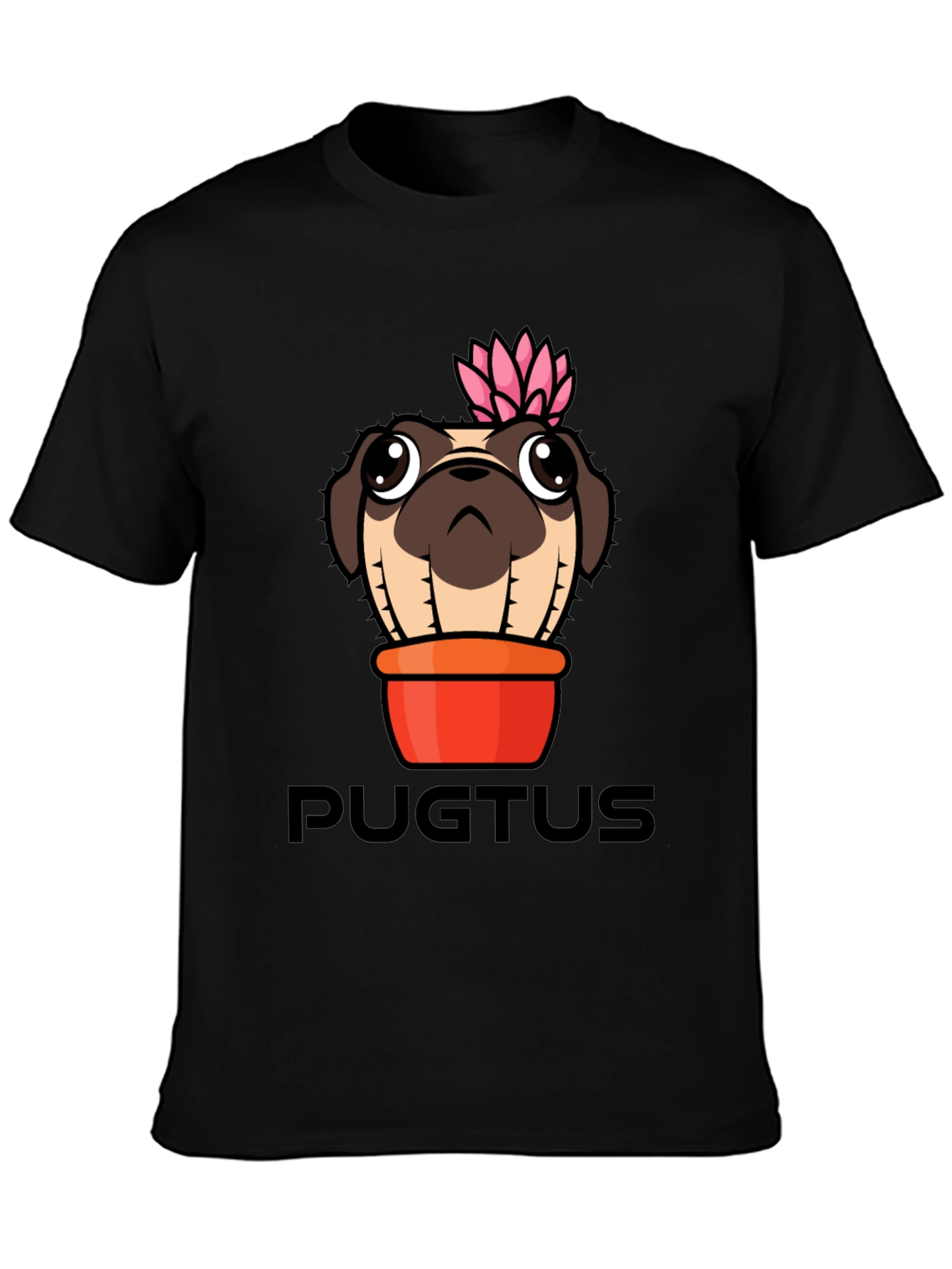 Camiseta Negra Pugtus Original y Divertida