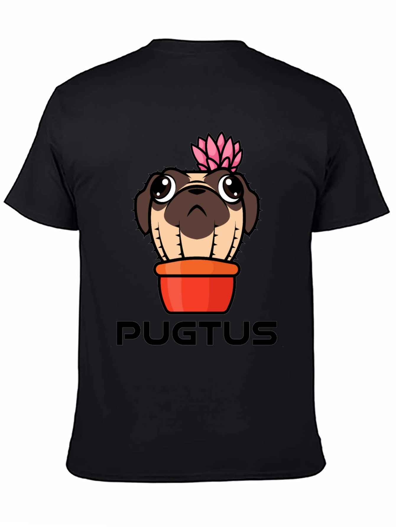 Camiseta Negra Pugtus Original y Divertida
