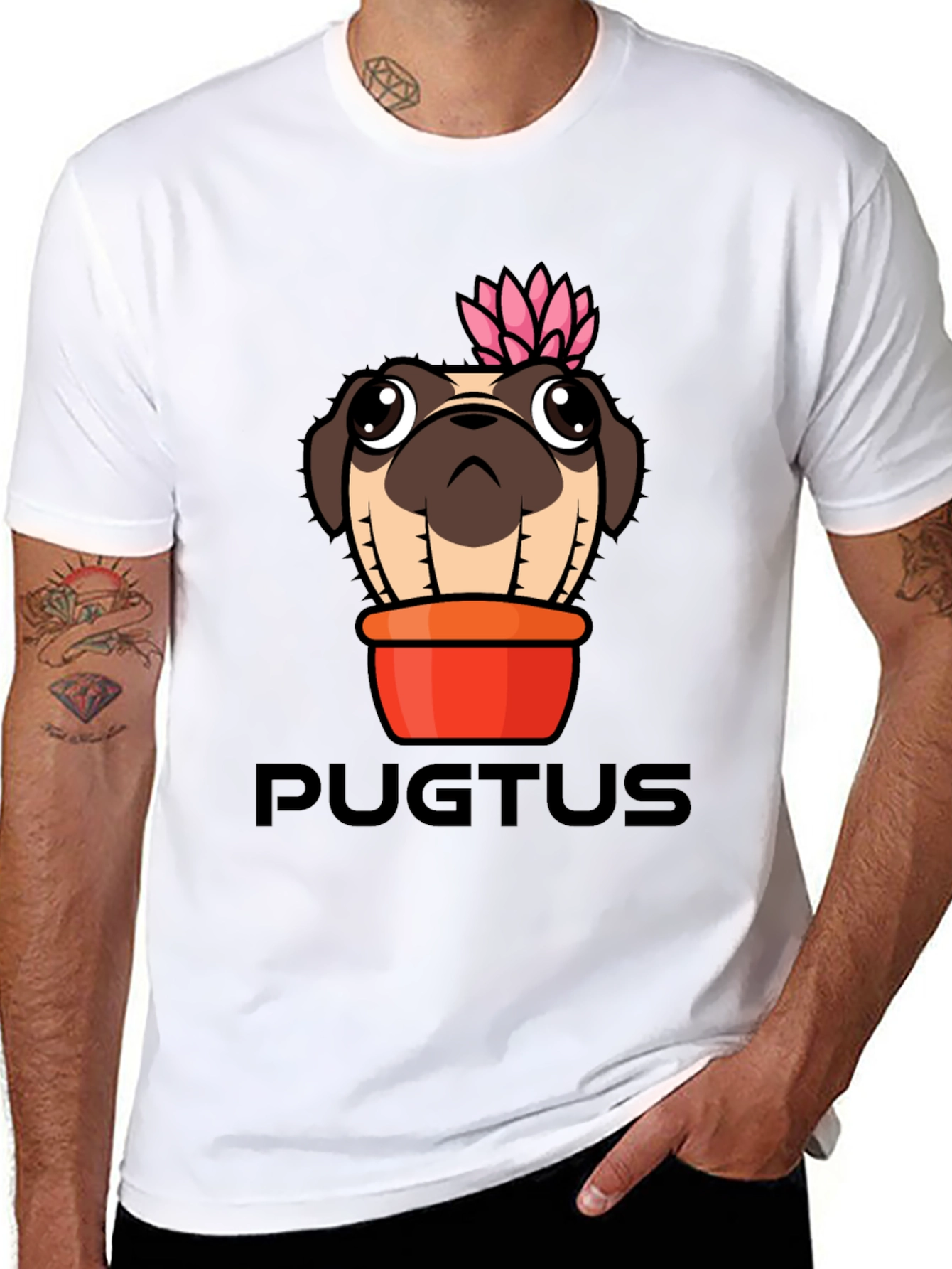Camiseta Negra Pugtus Original y Divertida