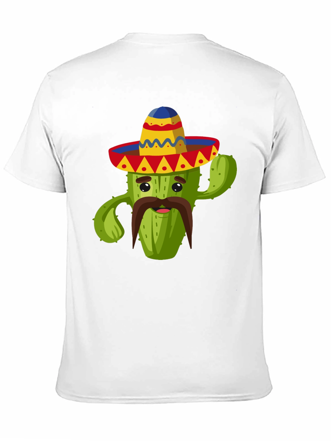 Camiseta Negra con Diseño de Cactus Mexicano