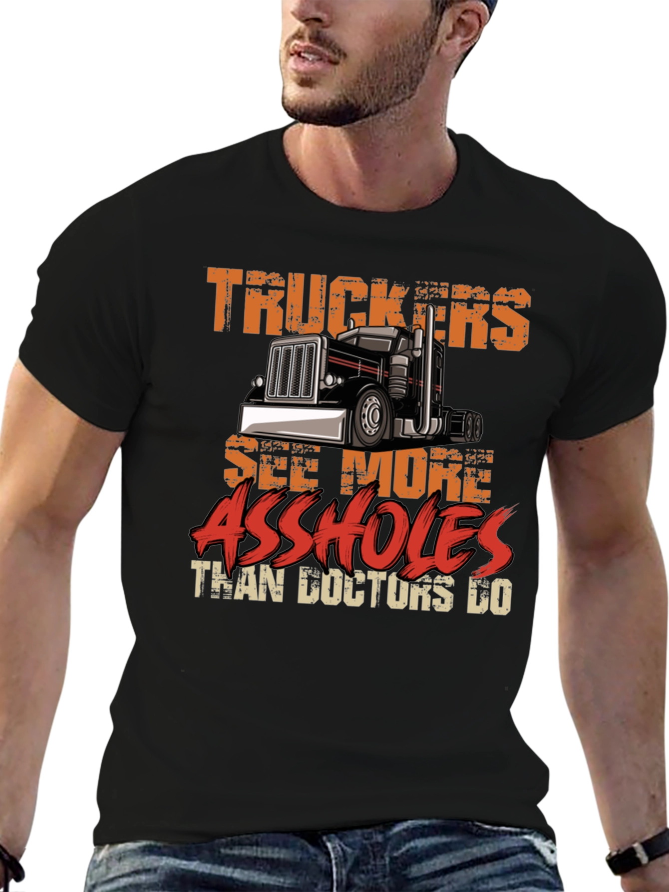Camiseta Negra Truckers