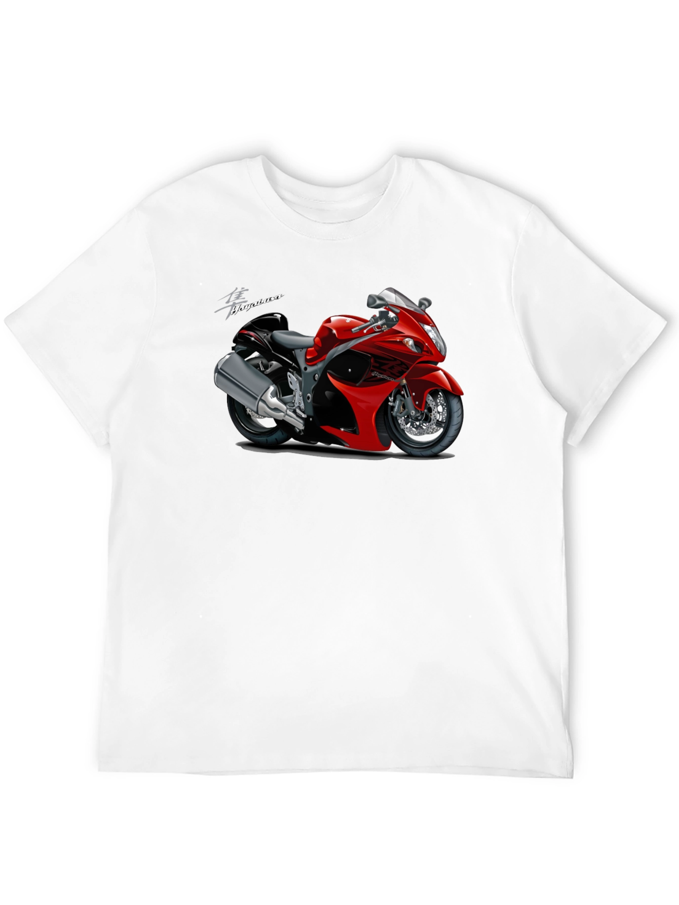 Camiseta Negra con Diseño de Motocicleta Hayabusa