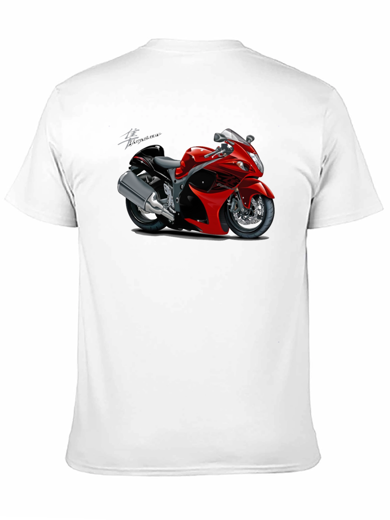 Camiseta Negra con Diseño de Motocicleta Hayabusa