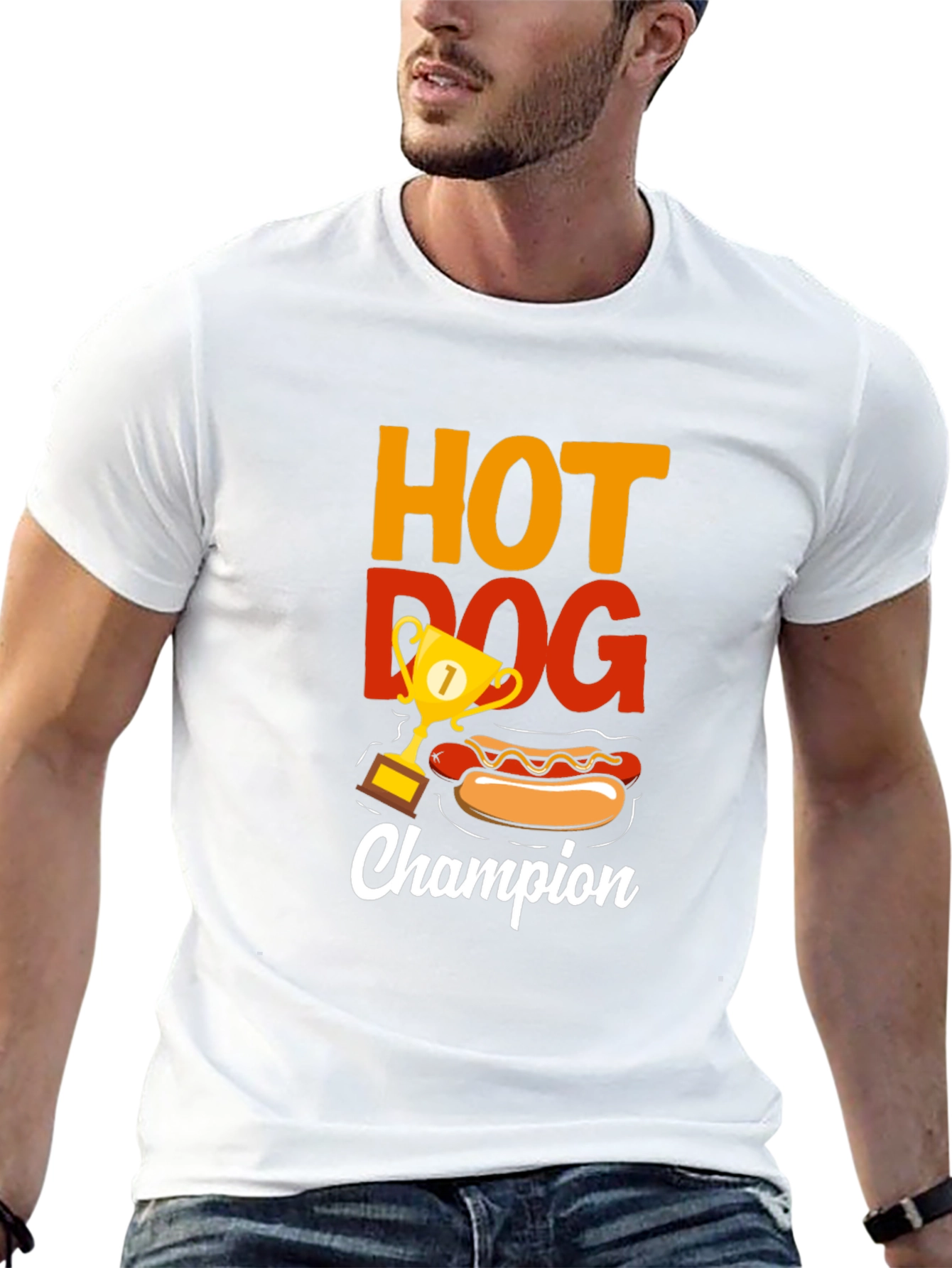 Camiseta Negra Campeón Hot Dog