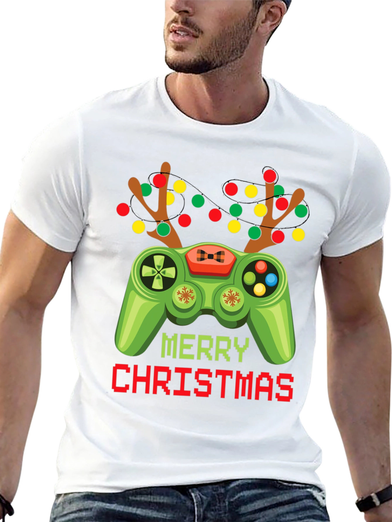 Camiseta Navideña Gamer - Feliz Navidad