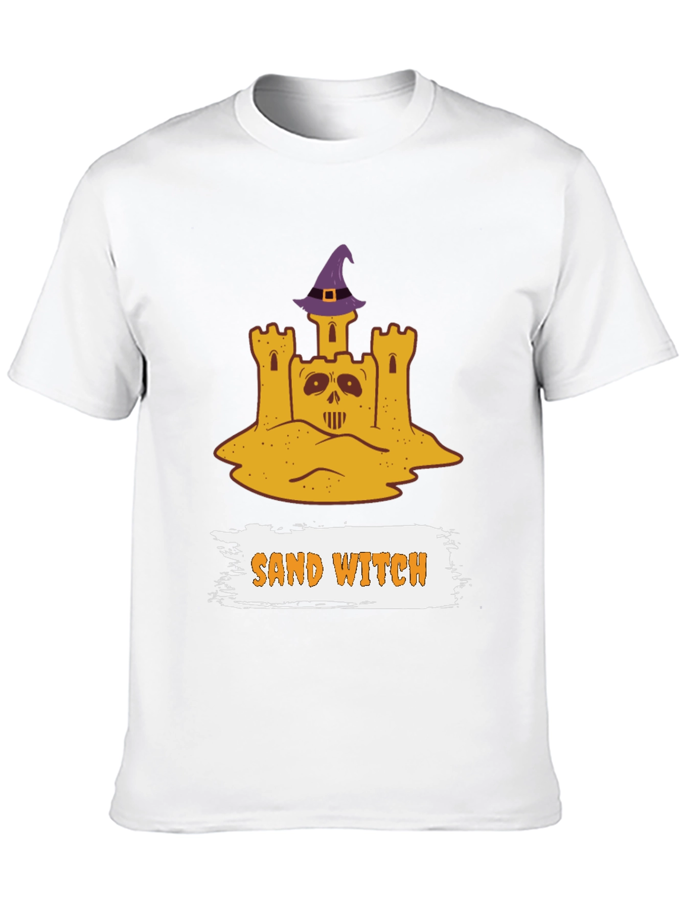 Camiseta Halloween Castillo de Arena Bruja - Diseño Divertido