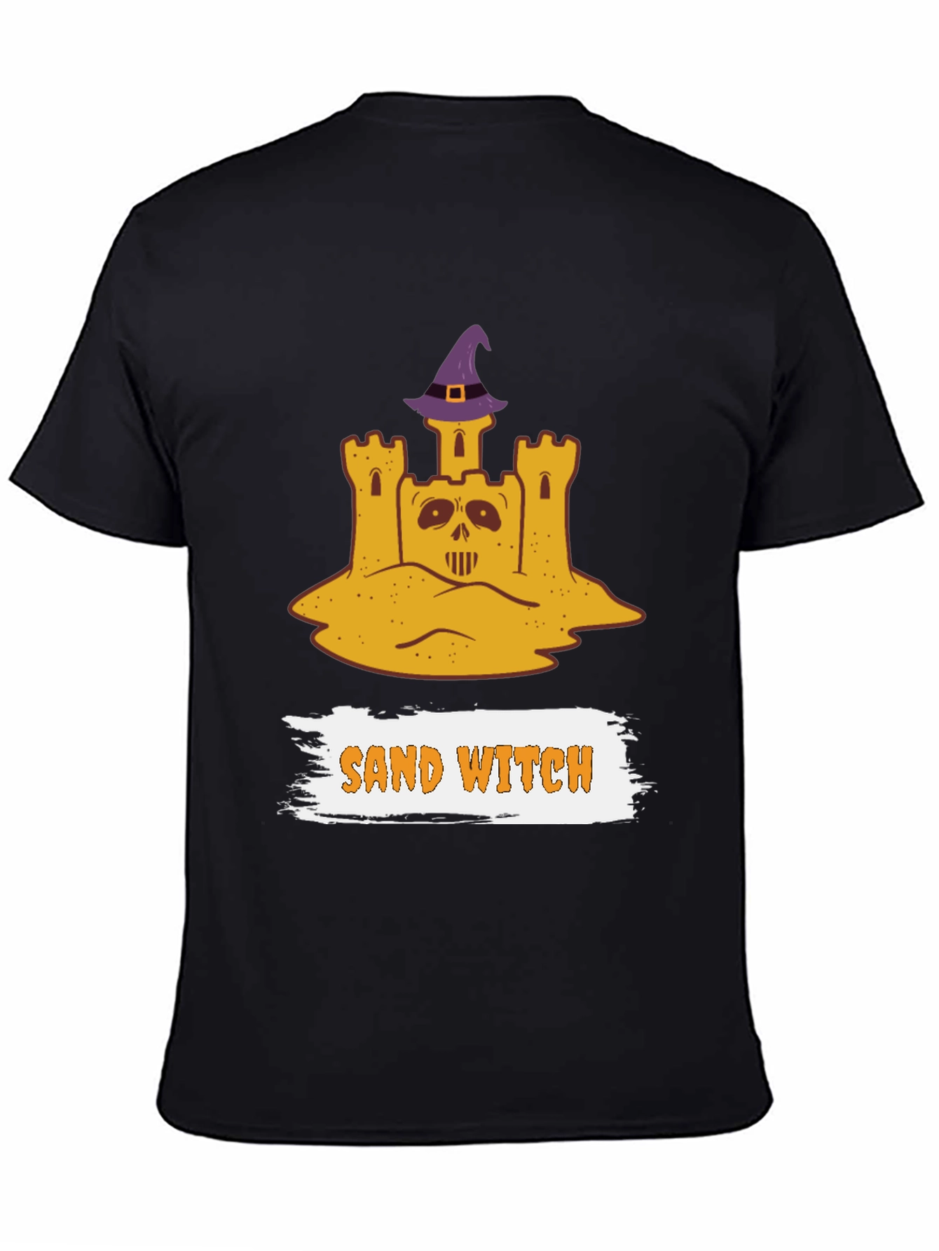Camiseta Halloween Castillo de Arena Bruja - Diseño Divertido