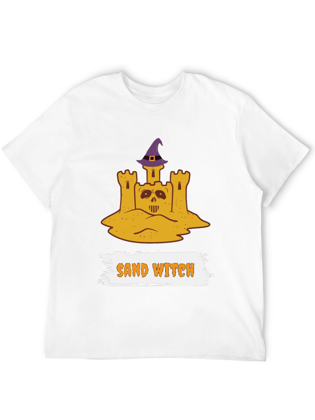 Camiseta Halloween Castillo de Arena Bruja - Diseño Divertido