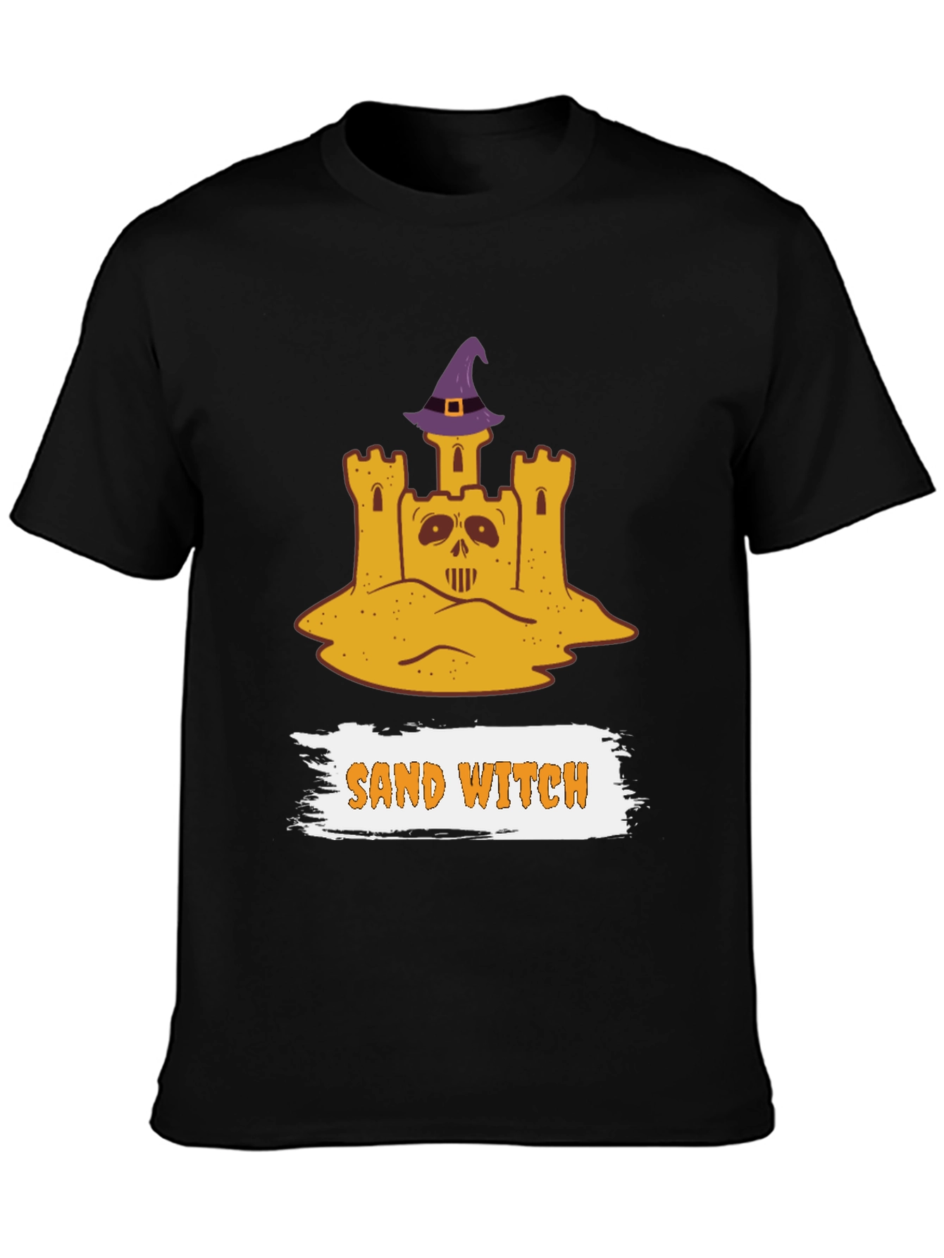 Camiseta Halloween Castillo de Arena Bruja - Diseño Divertido