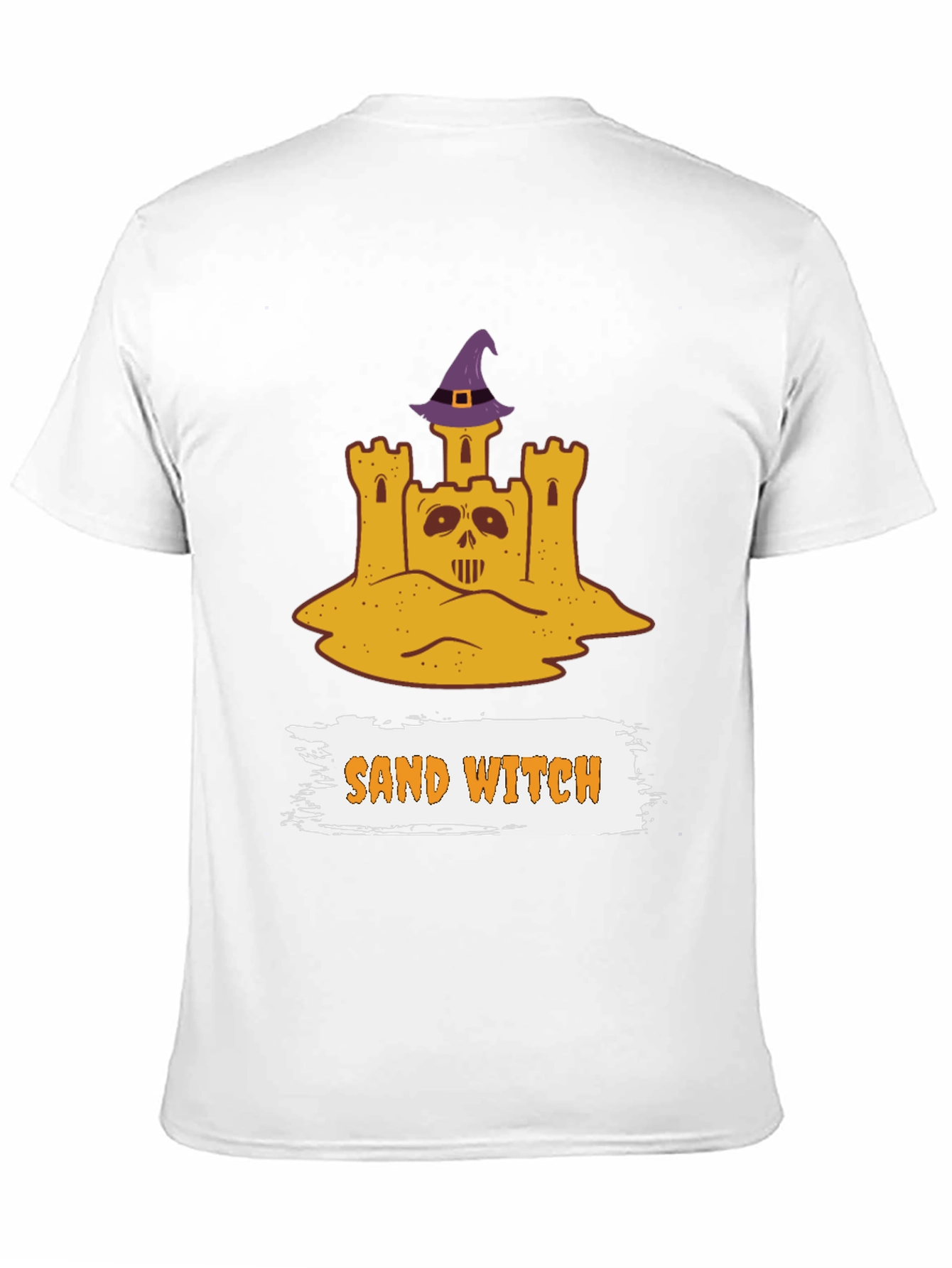 Camiseta Halloween Castillo de Arena Bruja - Diseño Divertido