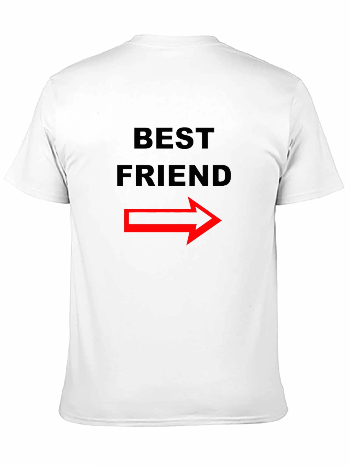 Camiseta Negra Best Friend con Flecha Roja