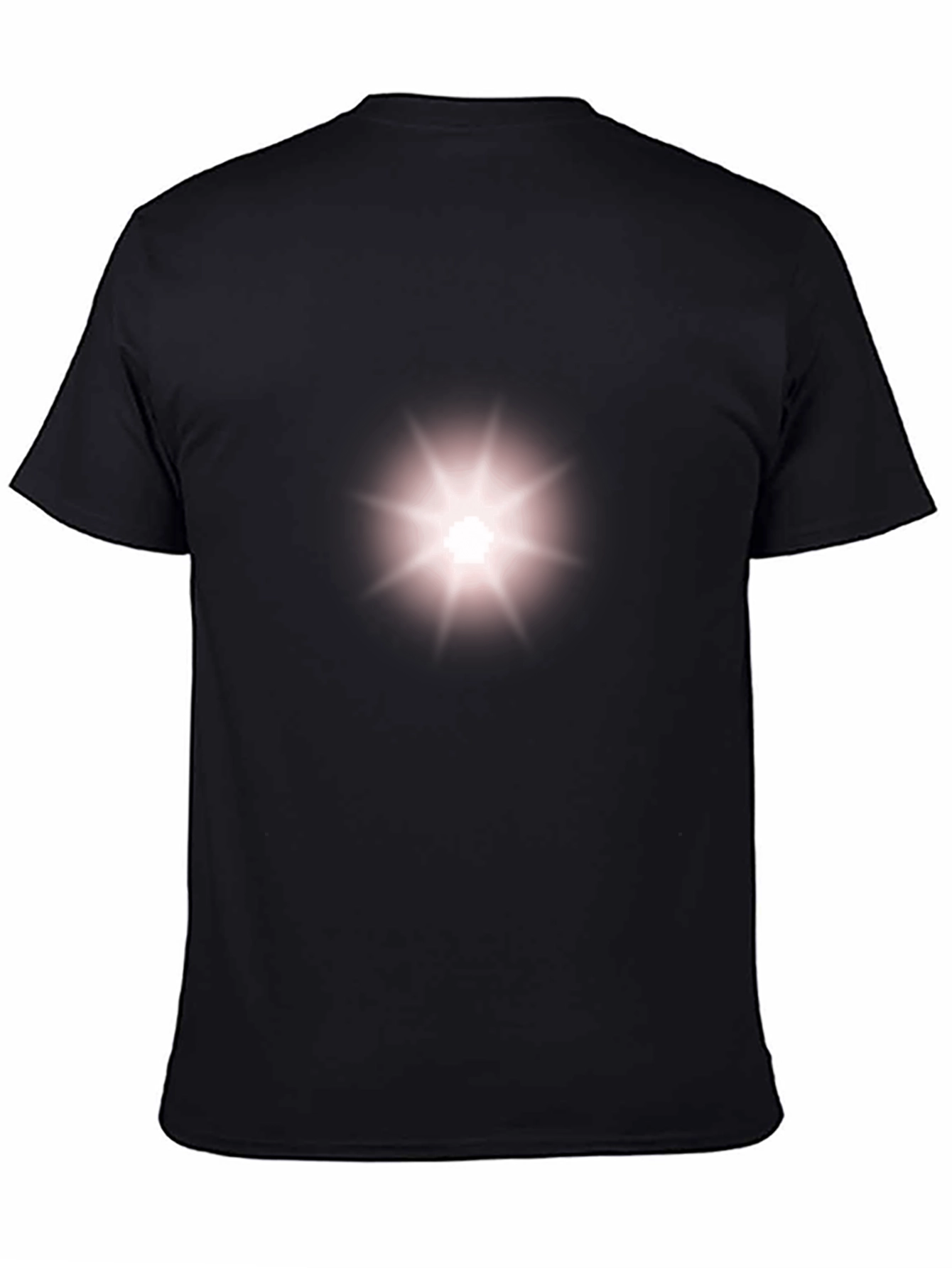 Camiseta Negra con Diseño de Estrella Brillante