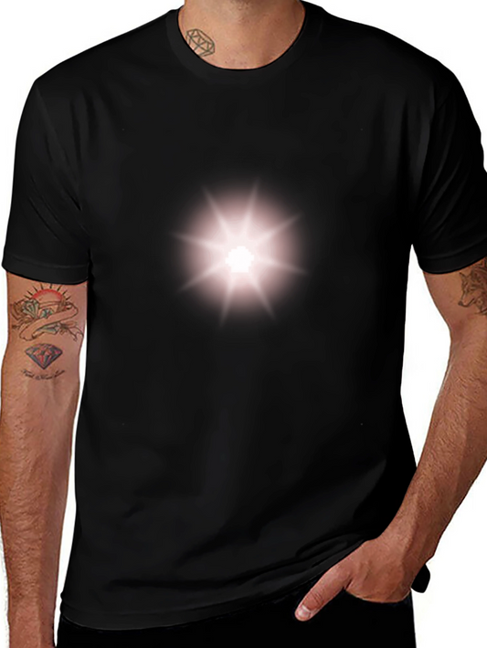 Camiseta Negra con Diseño de Estrella Brillante