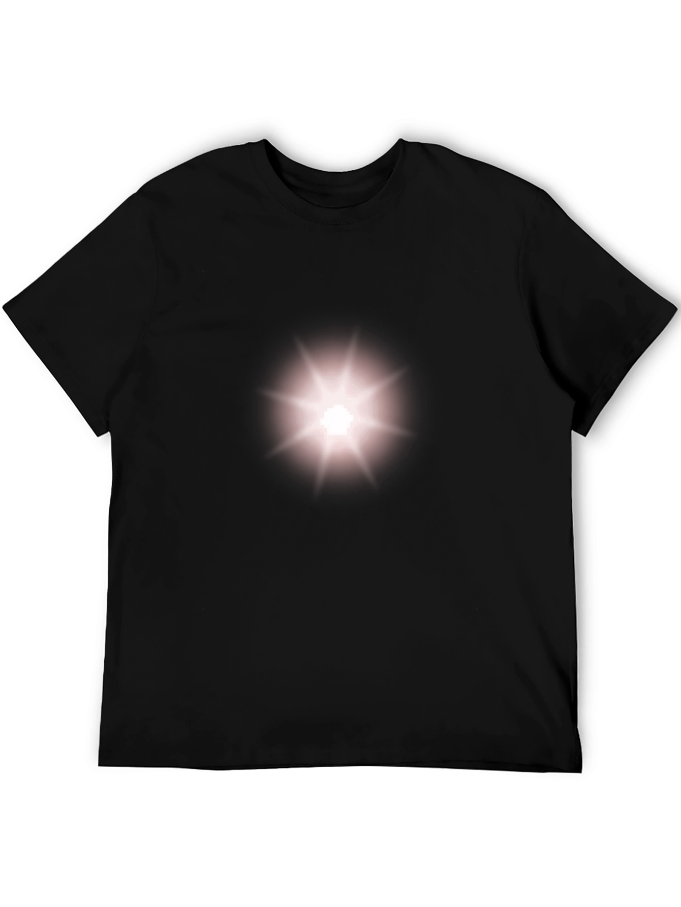 Camiseta Negra con Diseño de Estrella Brillante