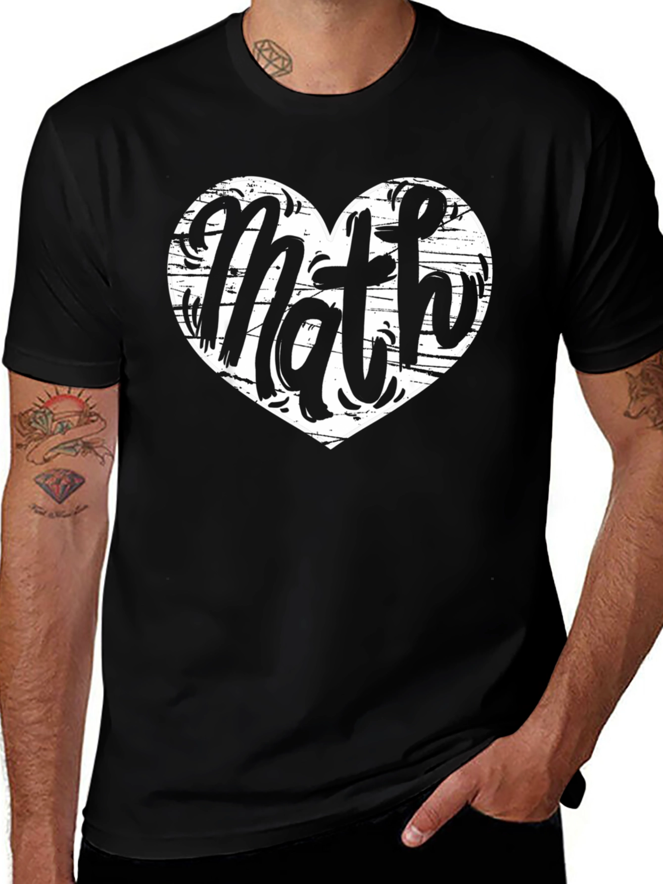 Camiseta Negra Amo las Matemáticas