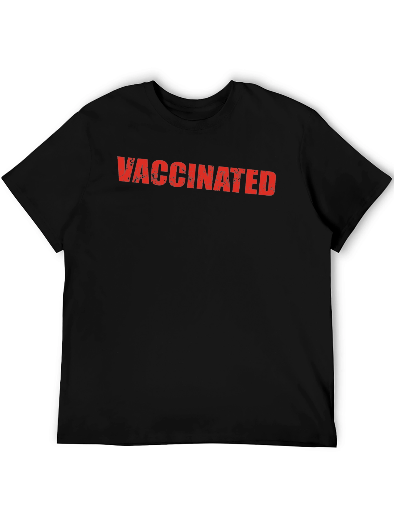 Camiseta Negra Vacunado - Estilo Casual y Protección