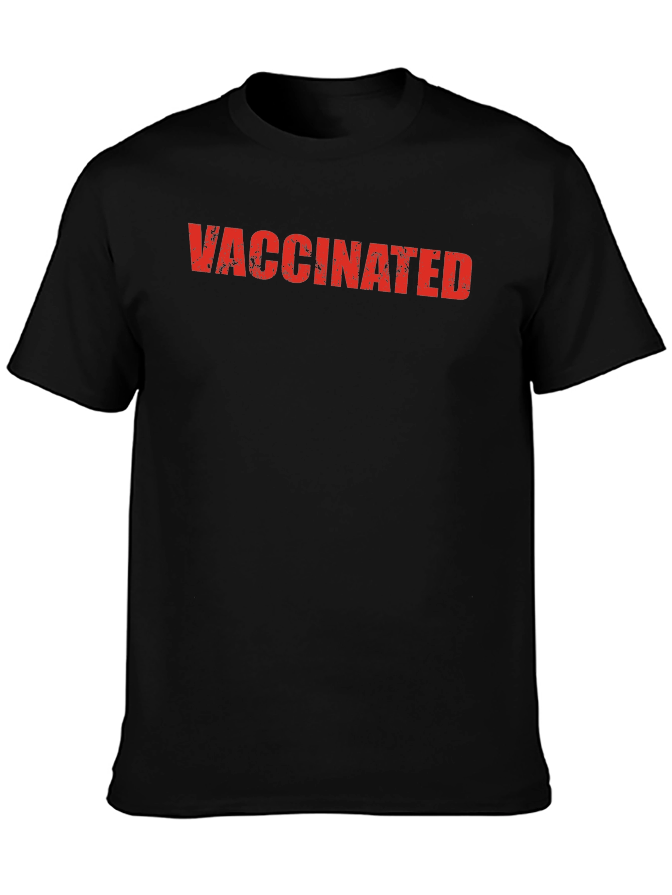 Camiseta Negra Vacunado - Estilo Casual y Protección