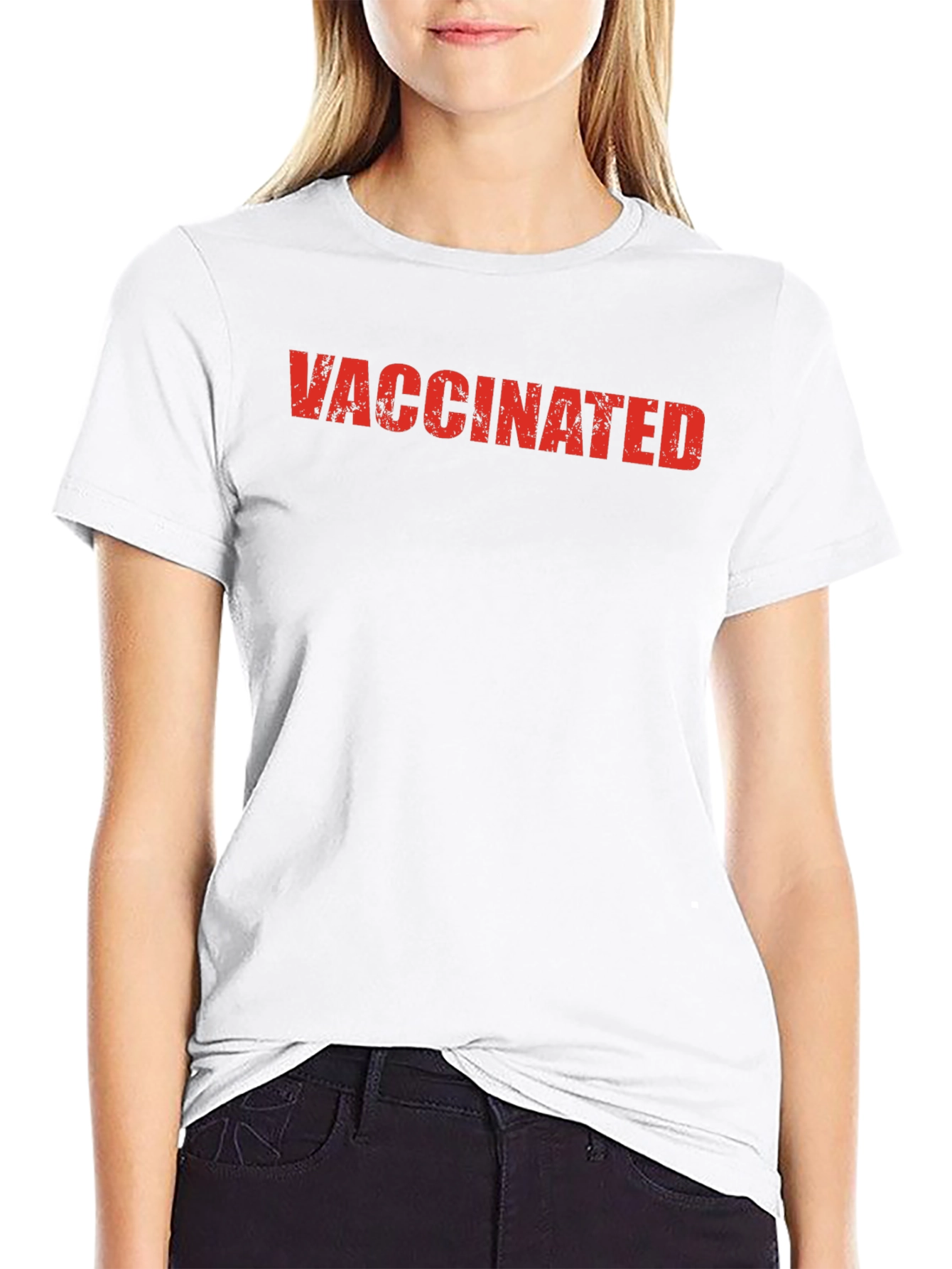 Camiseta Negra Vacunado - Estilo Casual y Protección