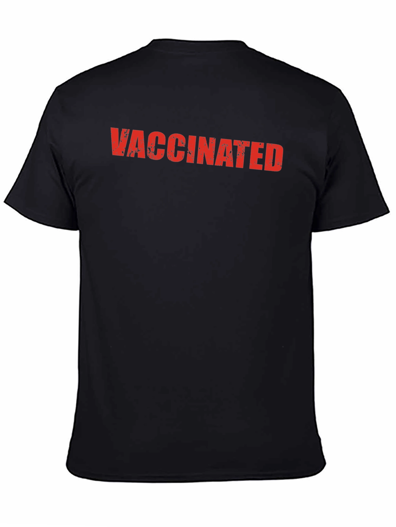Camiseta Negra Vacunado - Estilo Casual y Protección