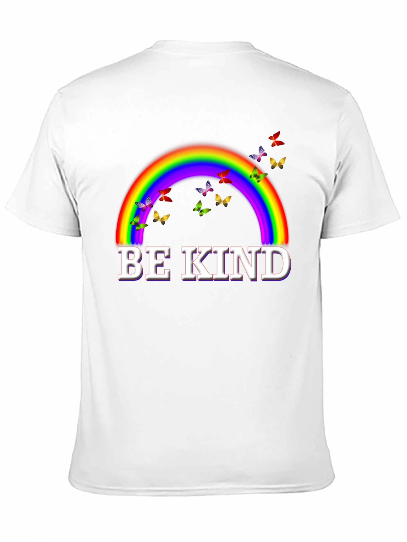 Camiseta Negra Arcoíris Sé Amable