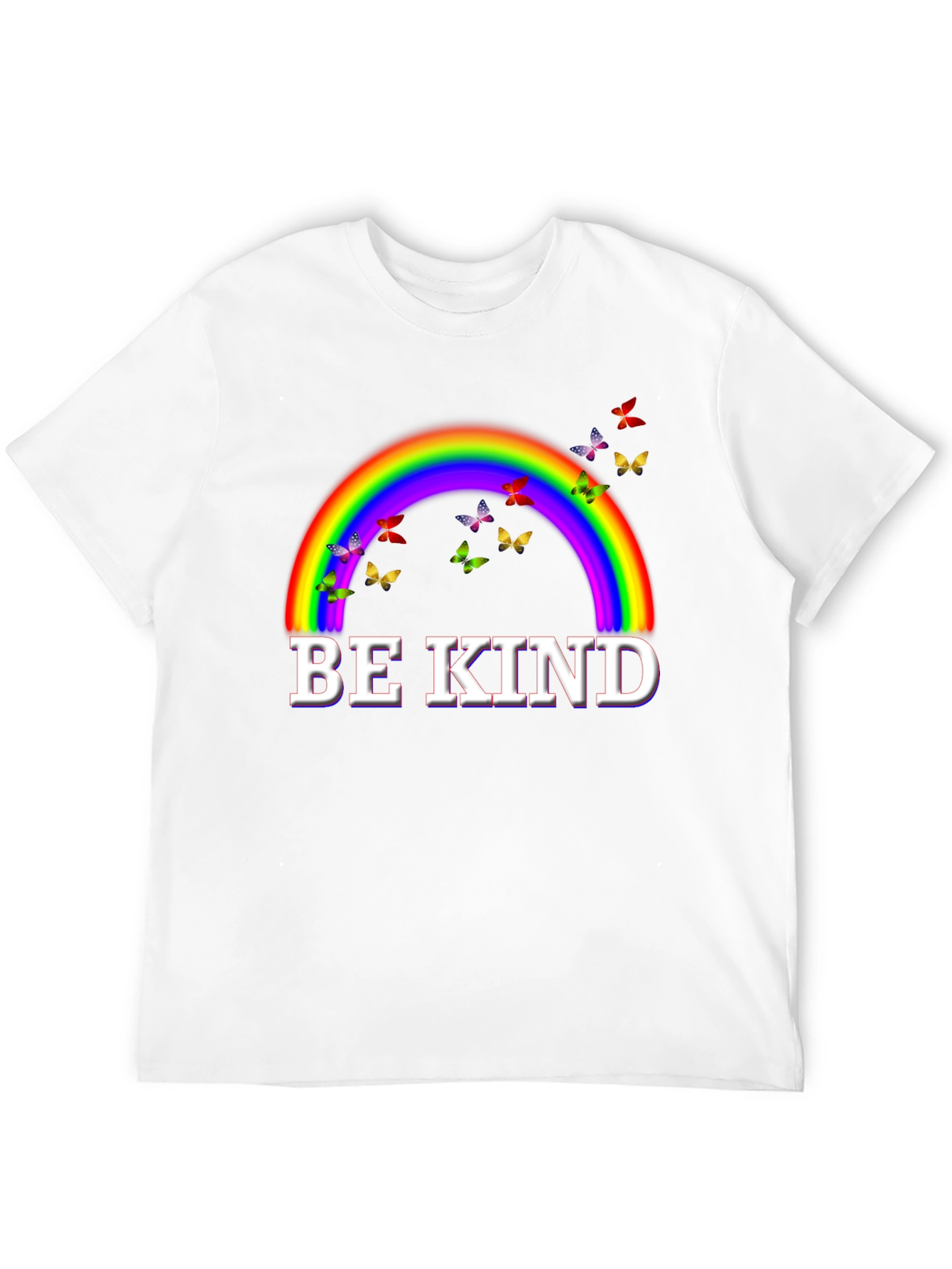 Camiseta Negra Arcoíris Sé Amable