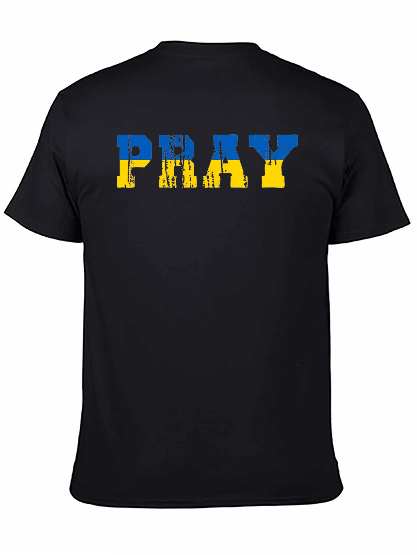 Camiseta Negra Pray for Ukraine