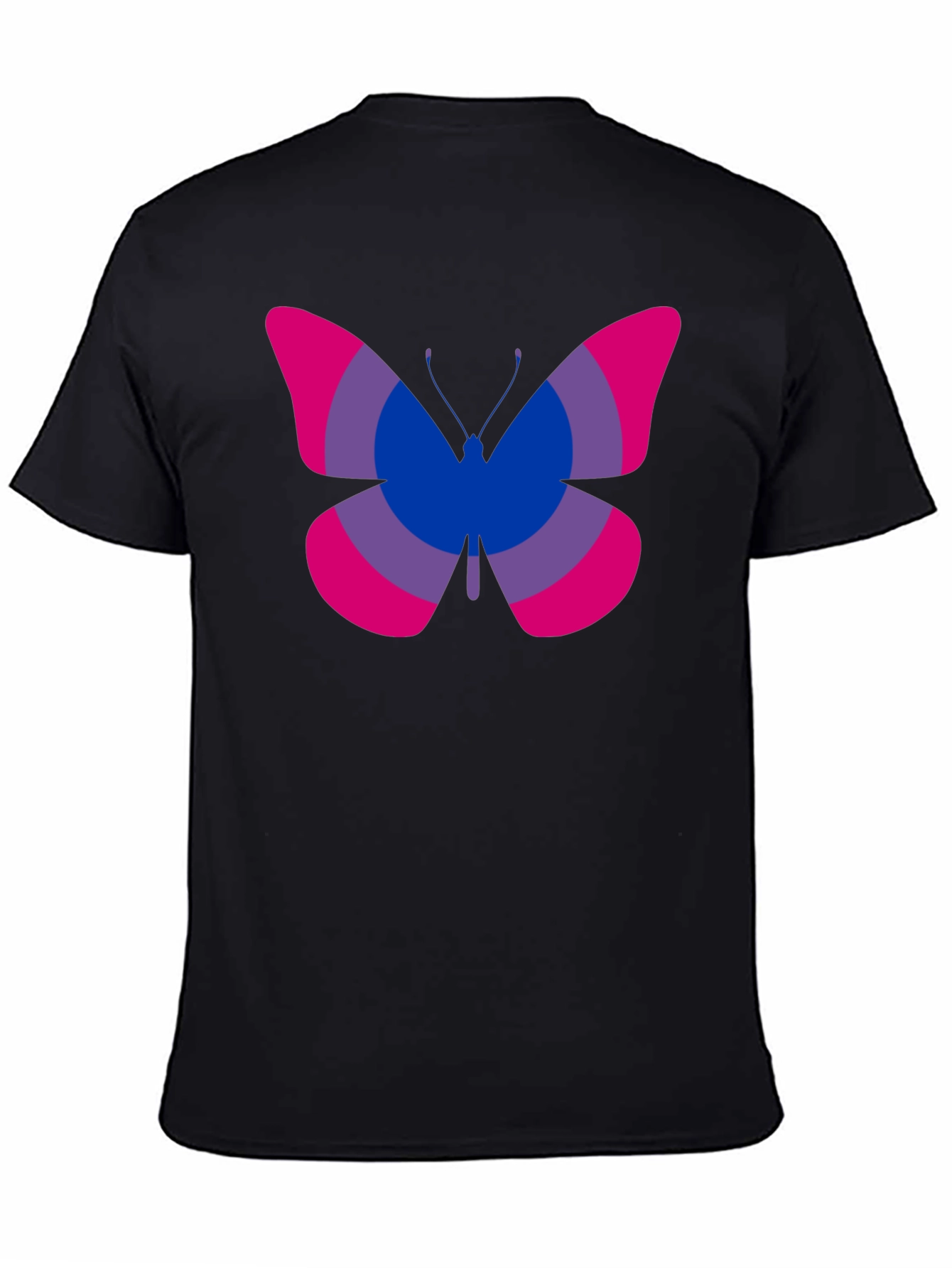 Camiseta Negra con Mariposa Bisexual