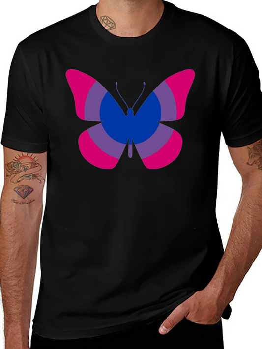 Camiseta Negra con Mariposa Bisexual