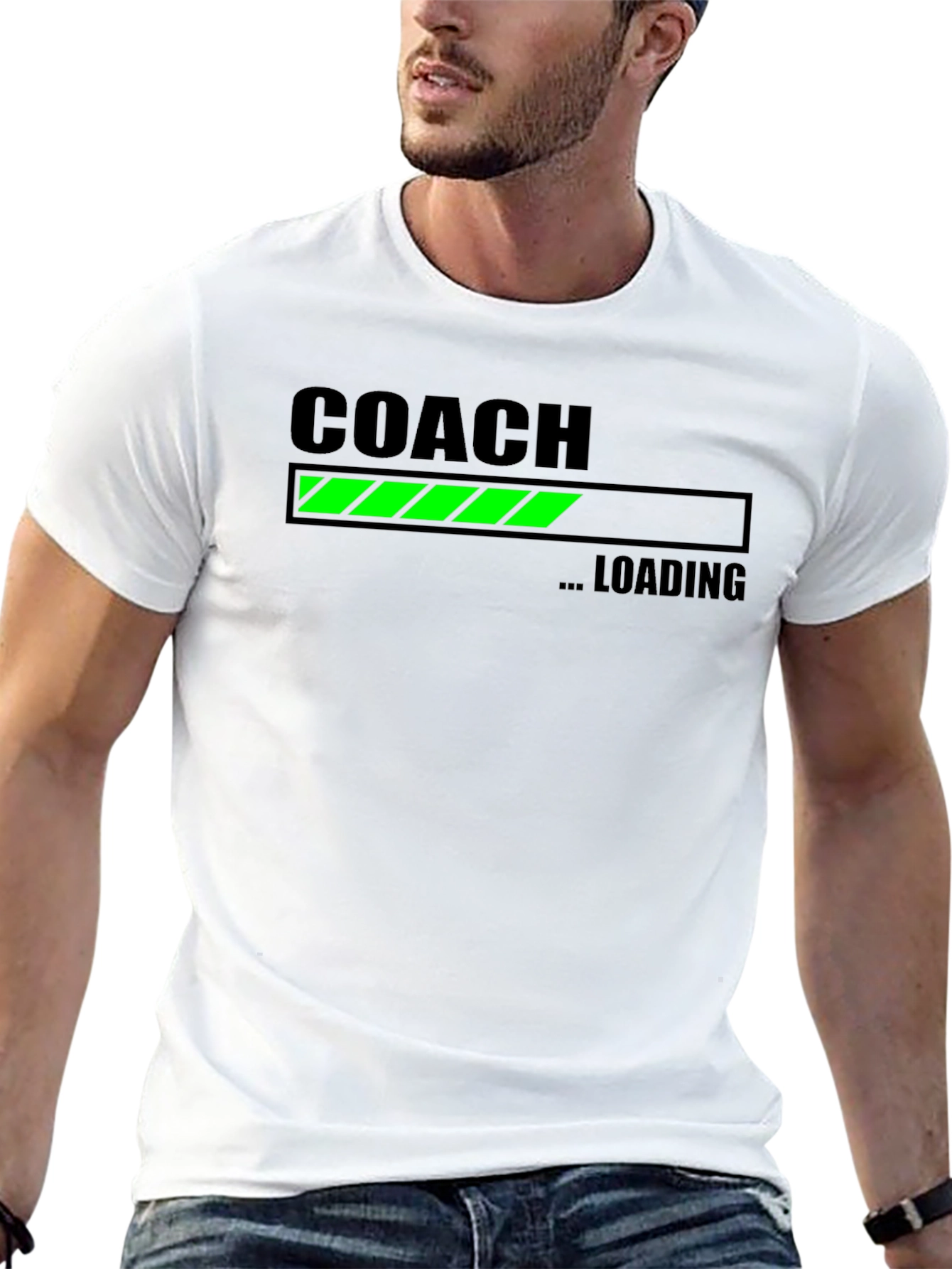 Camiseta Negra Coach Cargando para Entrenadores