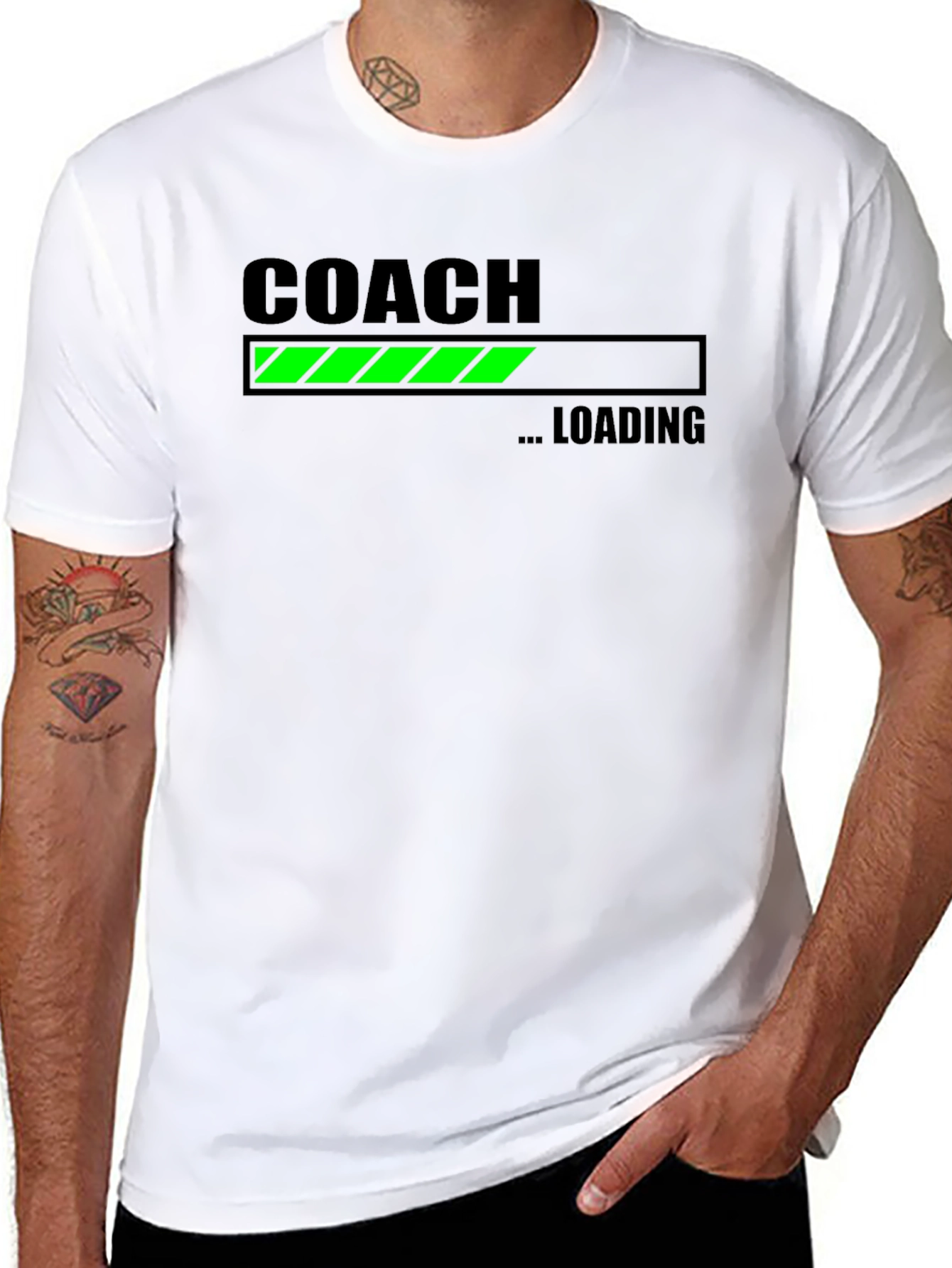 Camiseta Negra Coach Cargando para Entrenadores