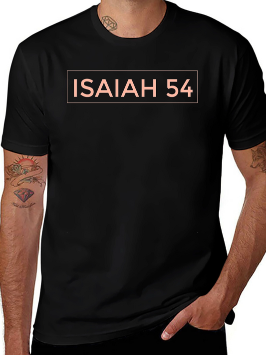 Camiseta Negra Isaiah 54: Estilo y Fe