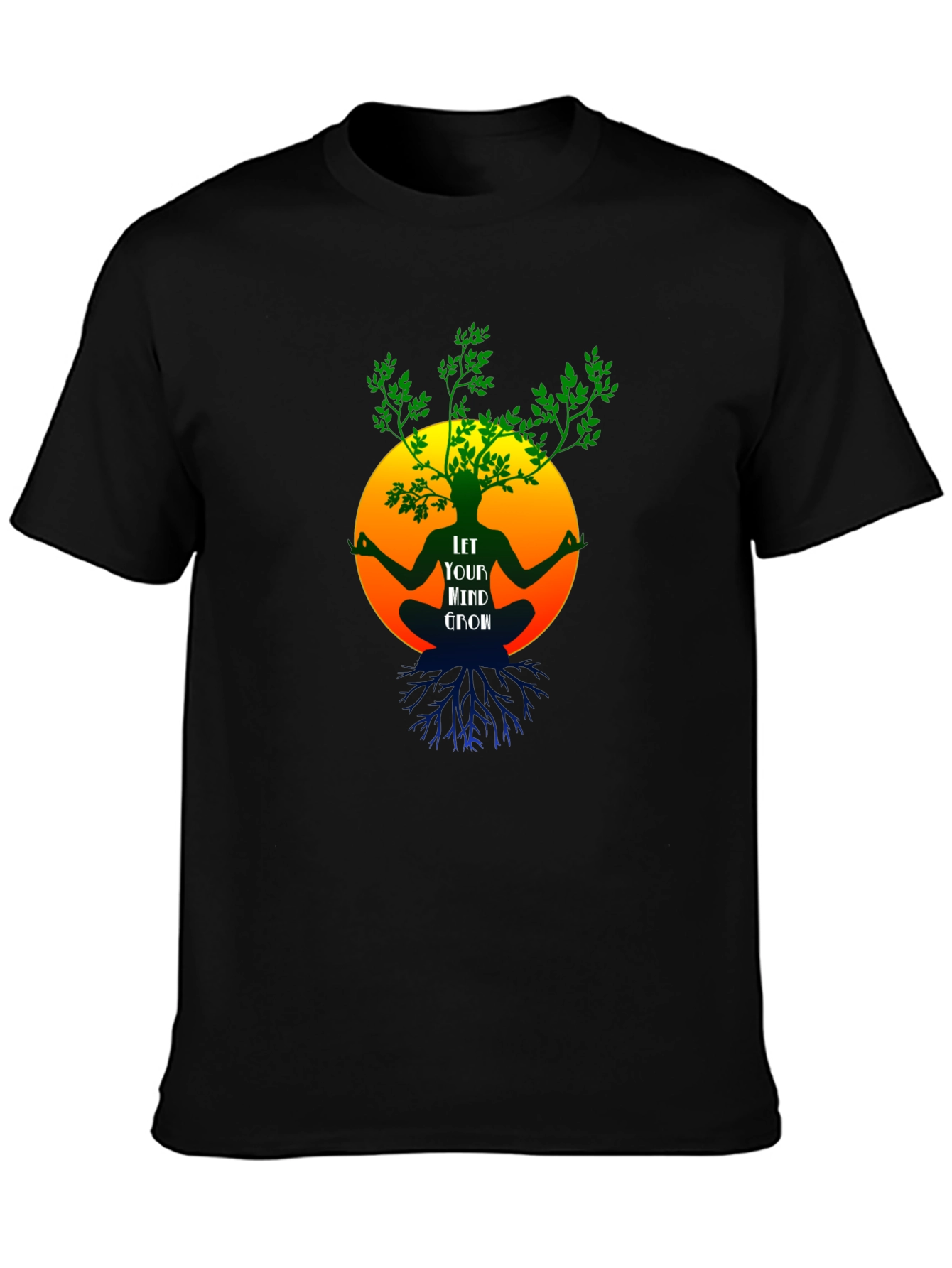Camiseta Negra Mente en Crecimiento